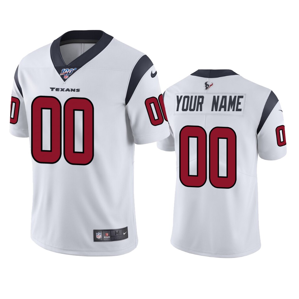 Texans White Custom Jersey - Nike Houston - Personalized NFL