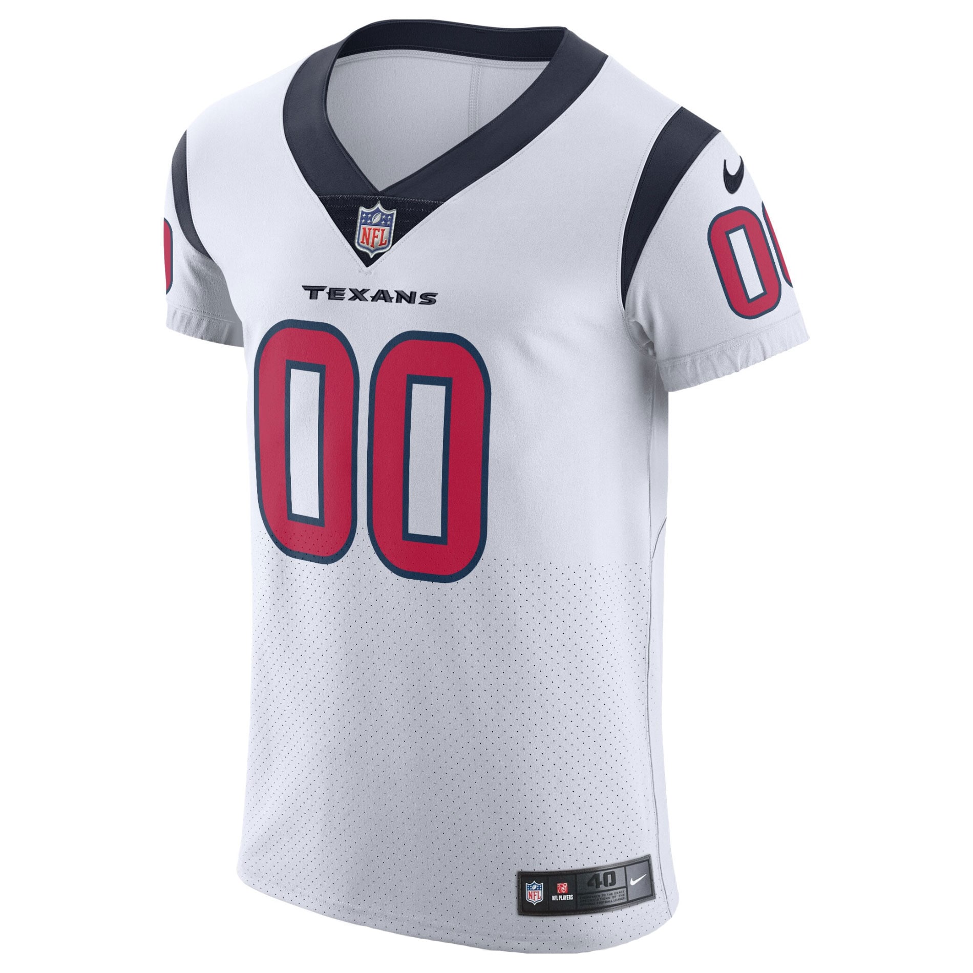 Alternative view of Texans White Custom Jersey nike - Nike Texans White Custom Jersey 2