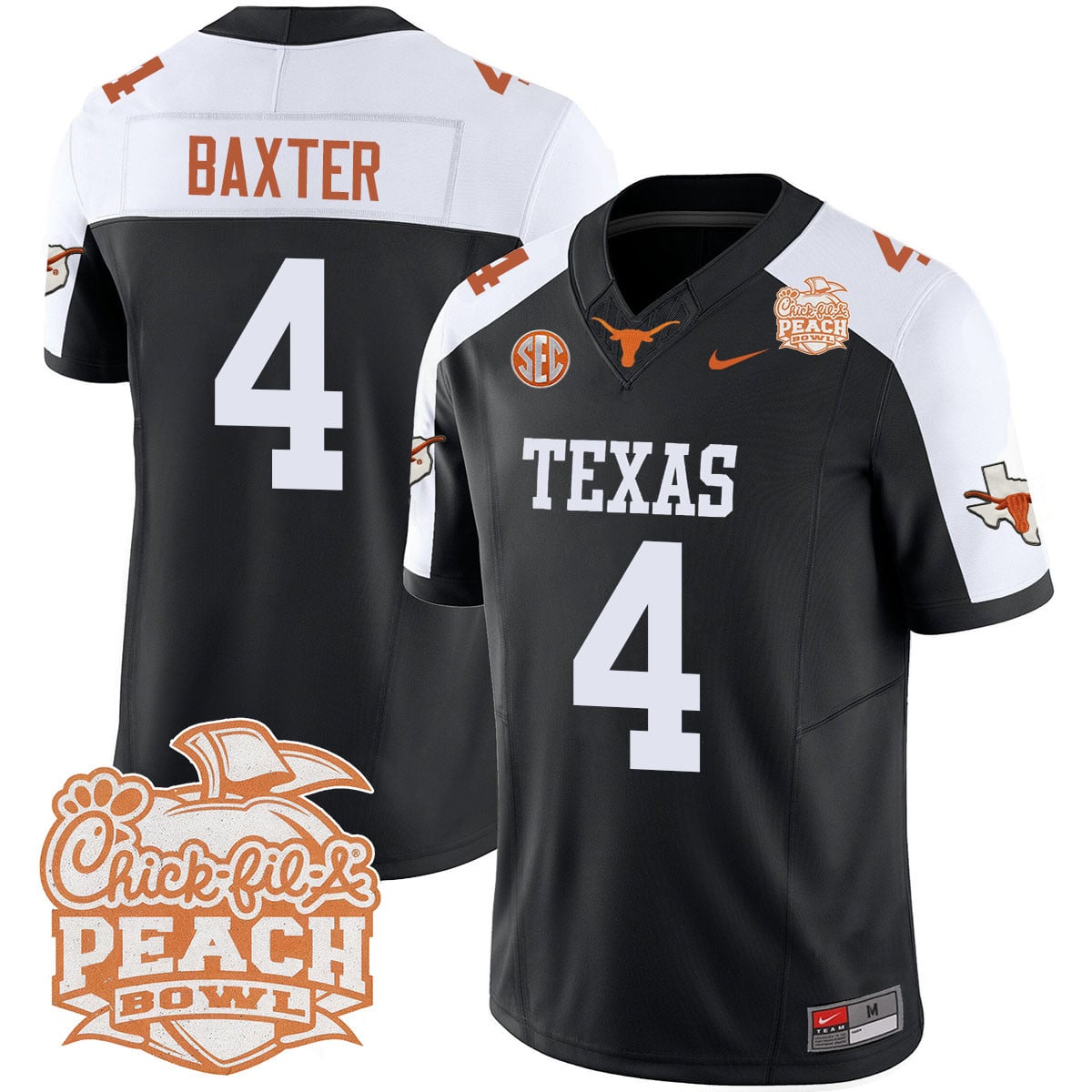 Alternative view of Texas Longhorns Ewers Orange Jersey - Nike Texas Longhorns Ewers #3