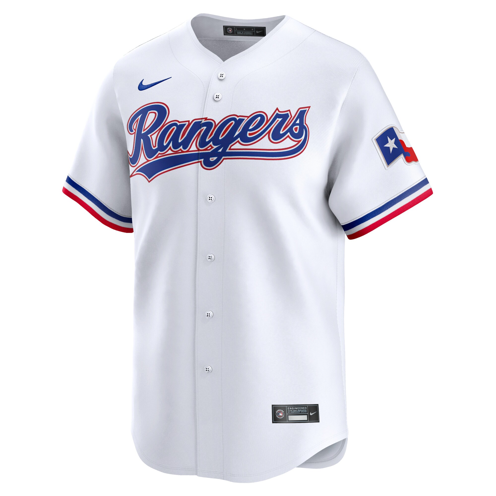Alternative view of Texas Rangers Custom Jersey - Nike Texas Rangers Custom White Jersey