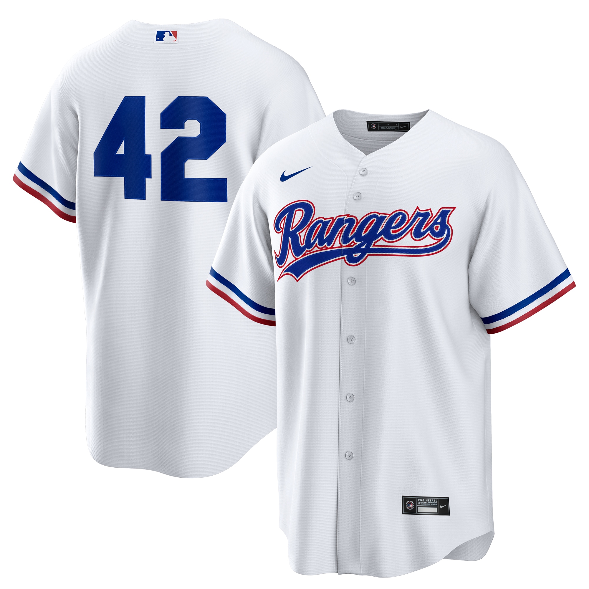 Texas Rangers Home 2025 Jackie Robinson Day Jersey - White