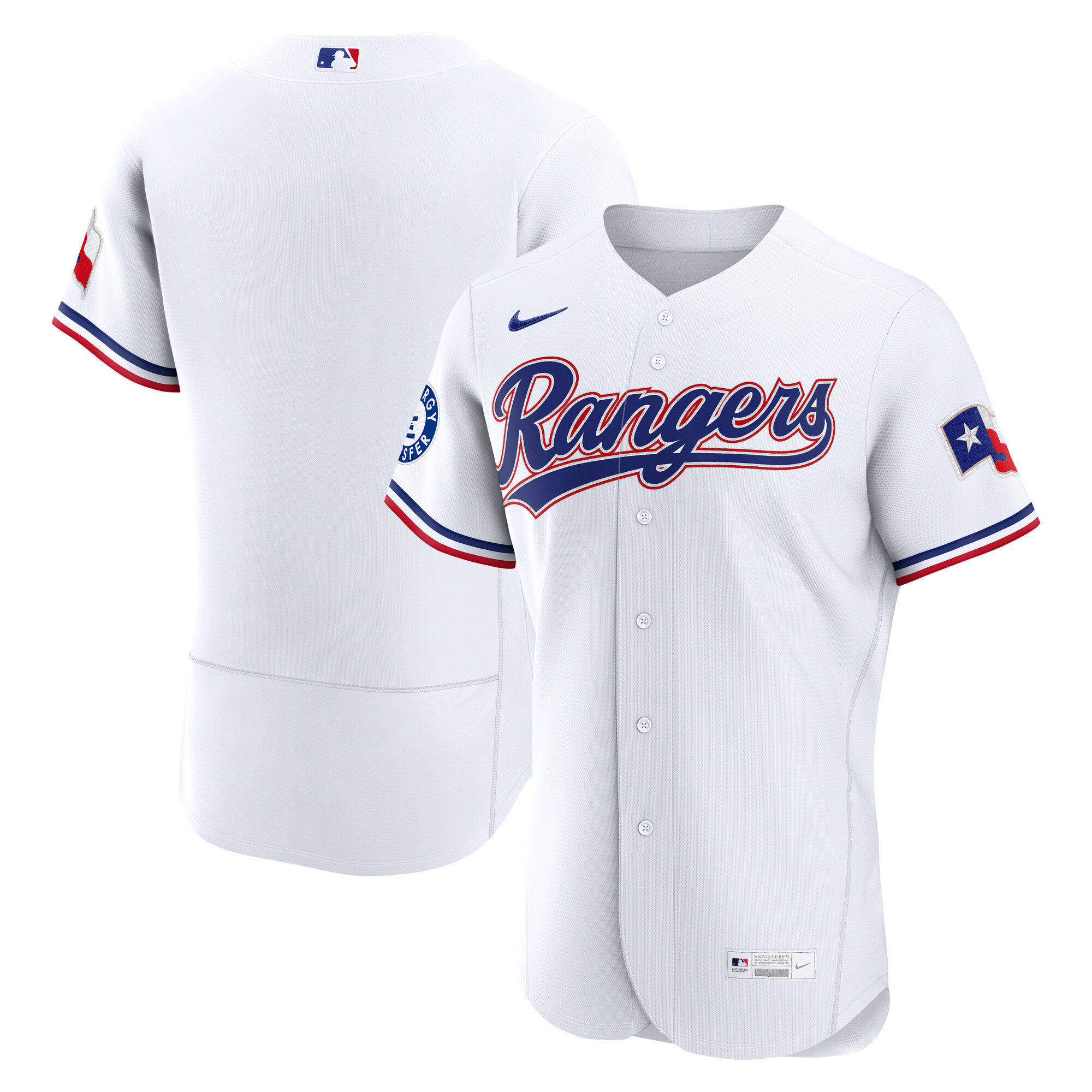 Texas Rangers Home Sponsor Patch Jersey - White