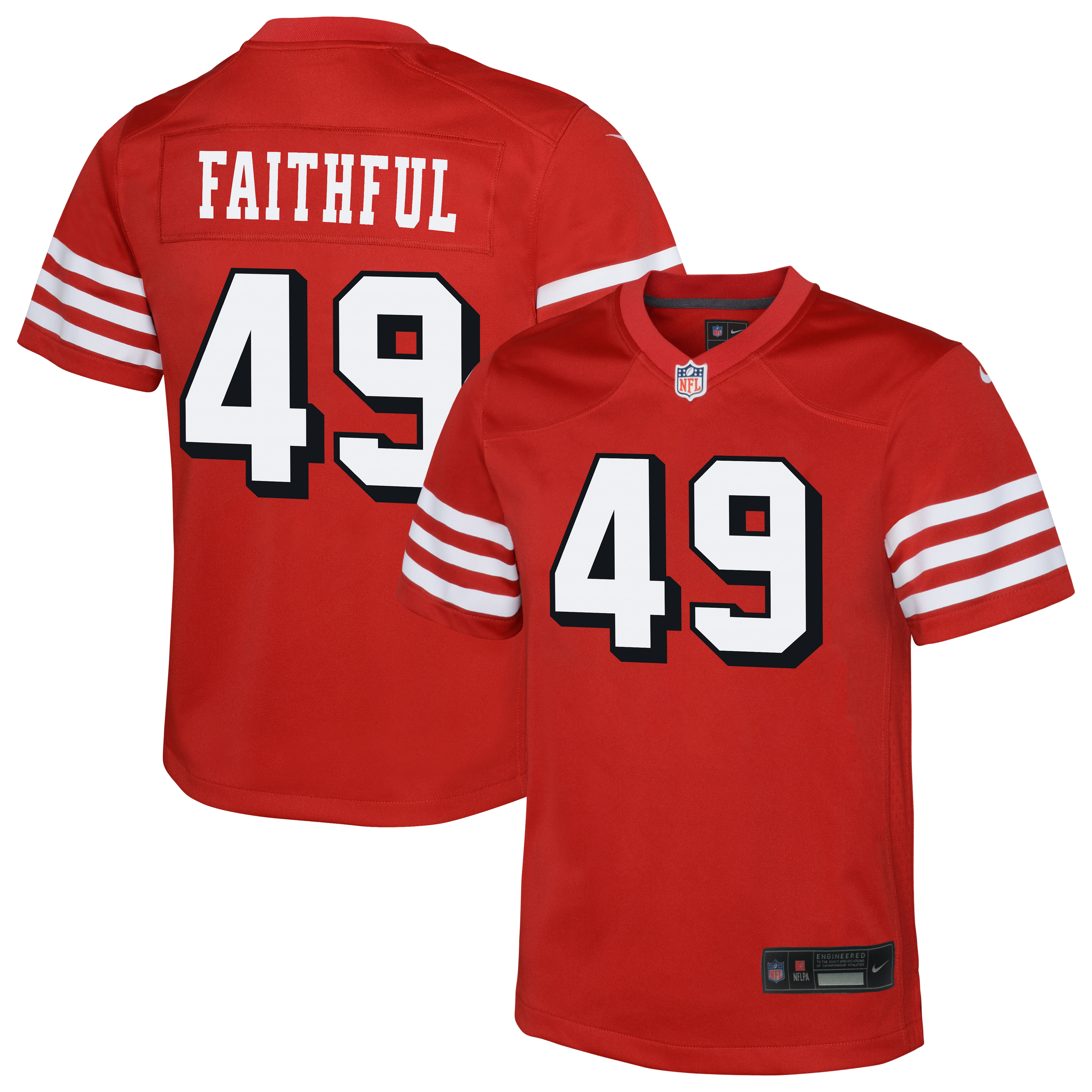 The Faithful San Francisco 49ers Youth Alternate 2 Game Jersey - Scarlet