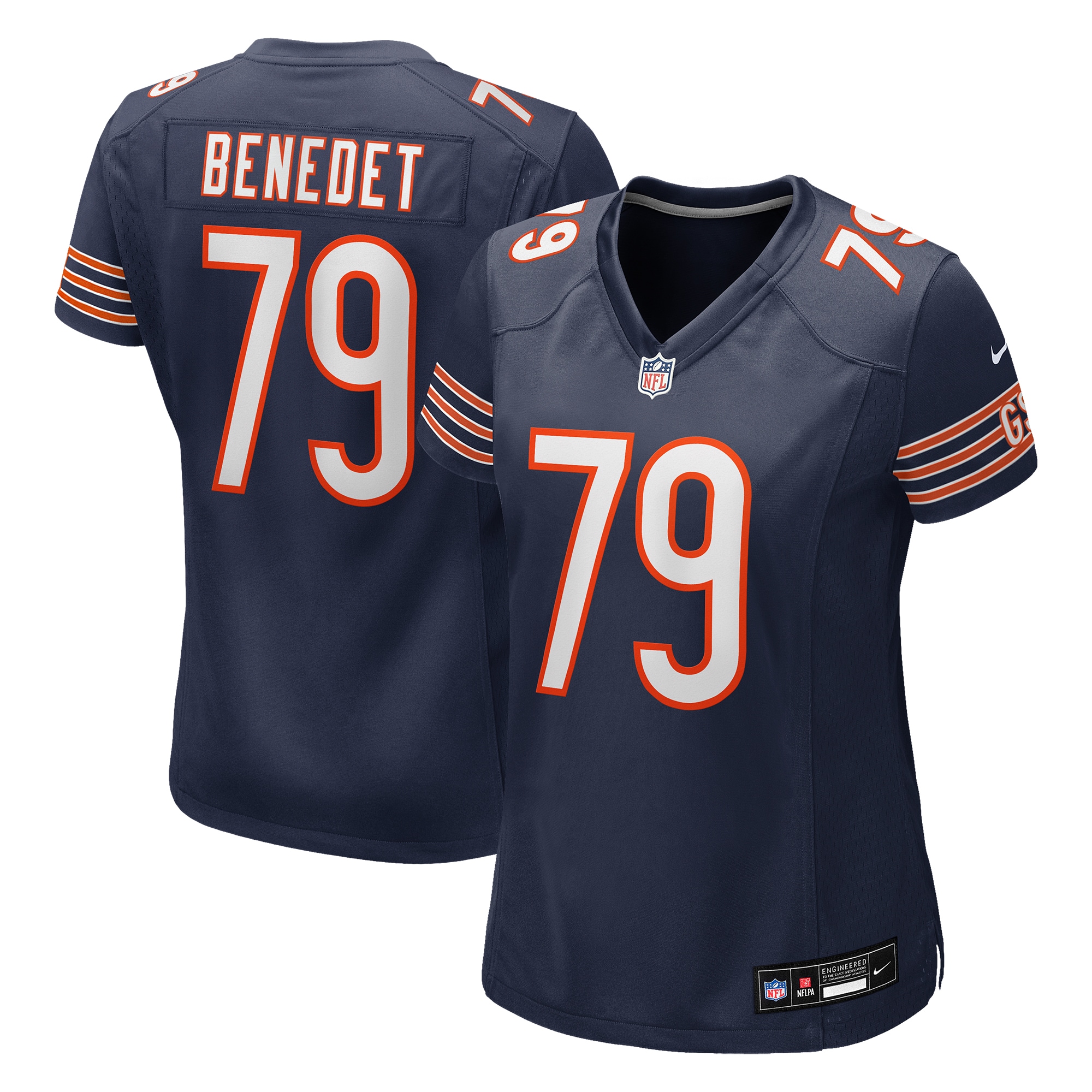 Theo Benedet Chicago Bears Women's Team Game Jersey - Navy