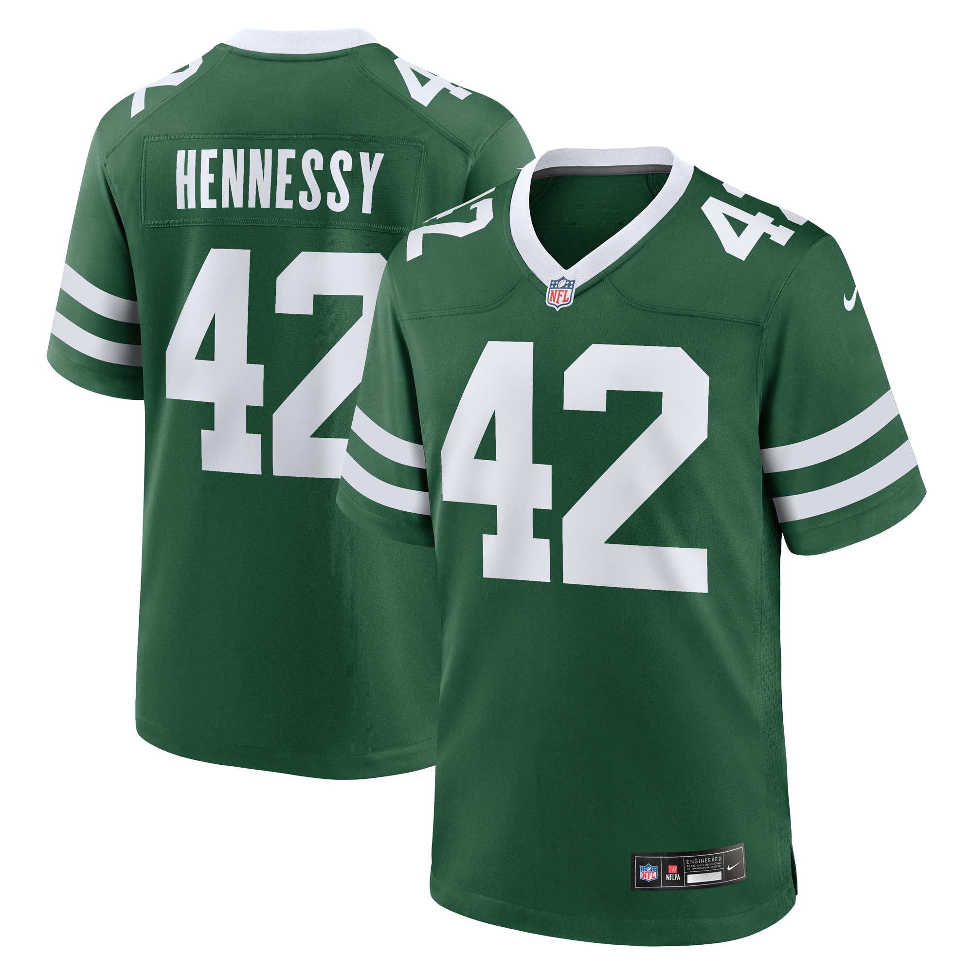 Thomas Hennessy New York Jets Team Game Jersey - Legacy Green