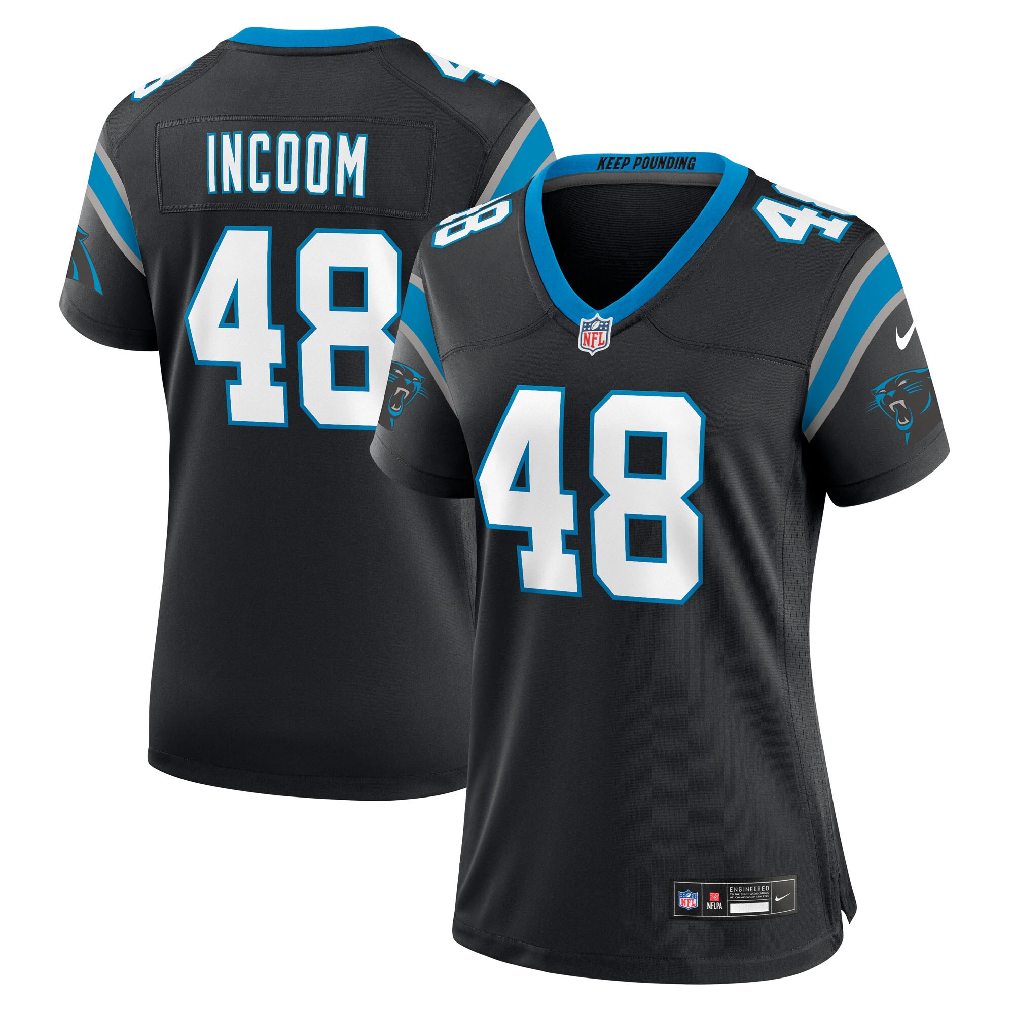 Thomas Incoom Carolina Panthers Women's Team Game Jersey - Black