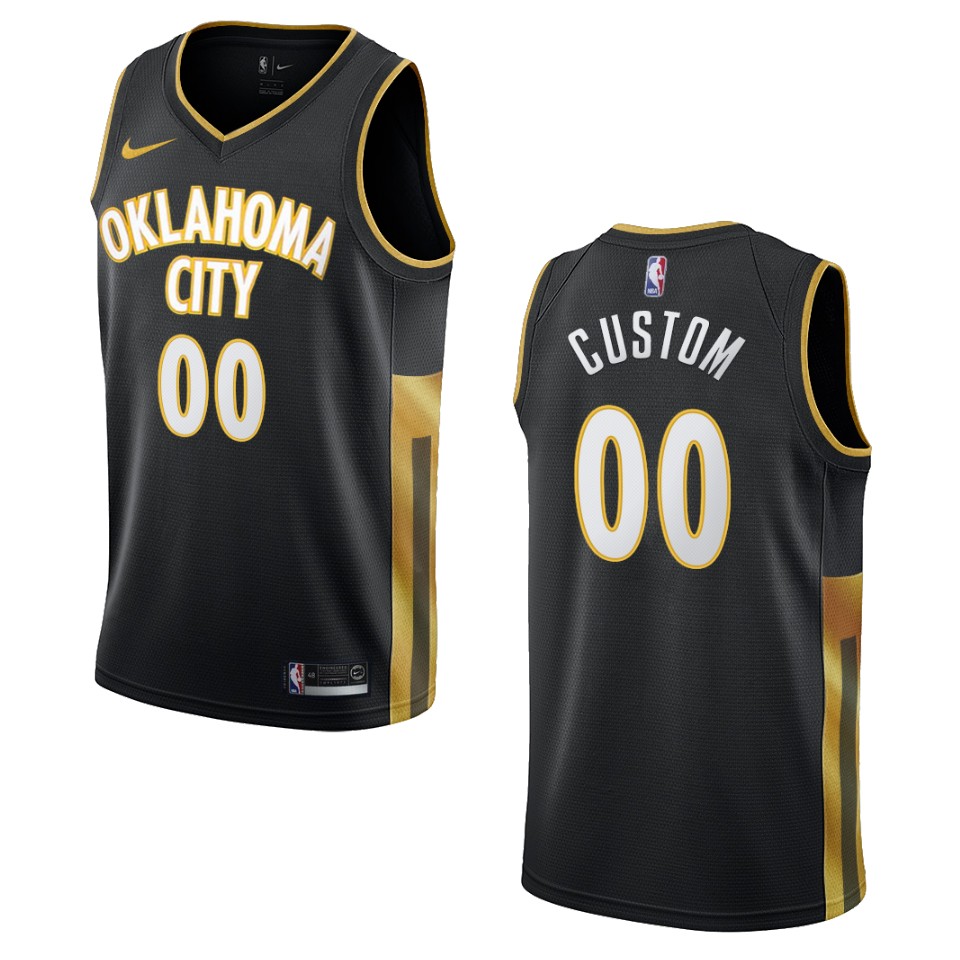 Thunder Black Custom Jersey - Nike Oklahoma City