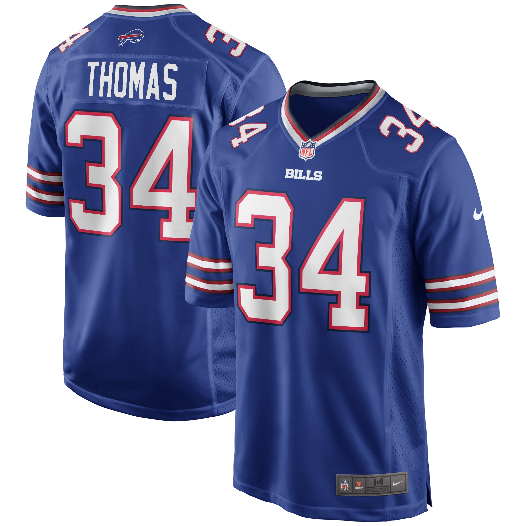 Thurman Thomas Buffalo Bills Game Retired Player Jersey - Royal