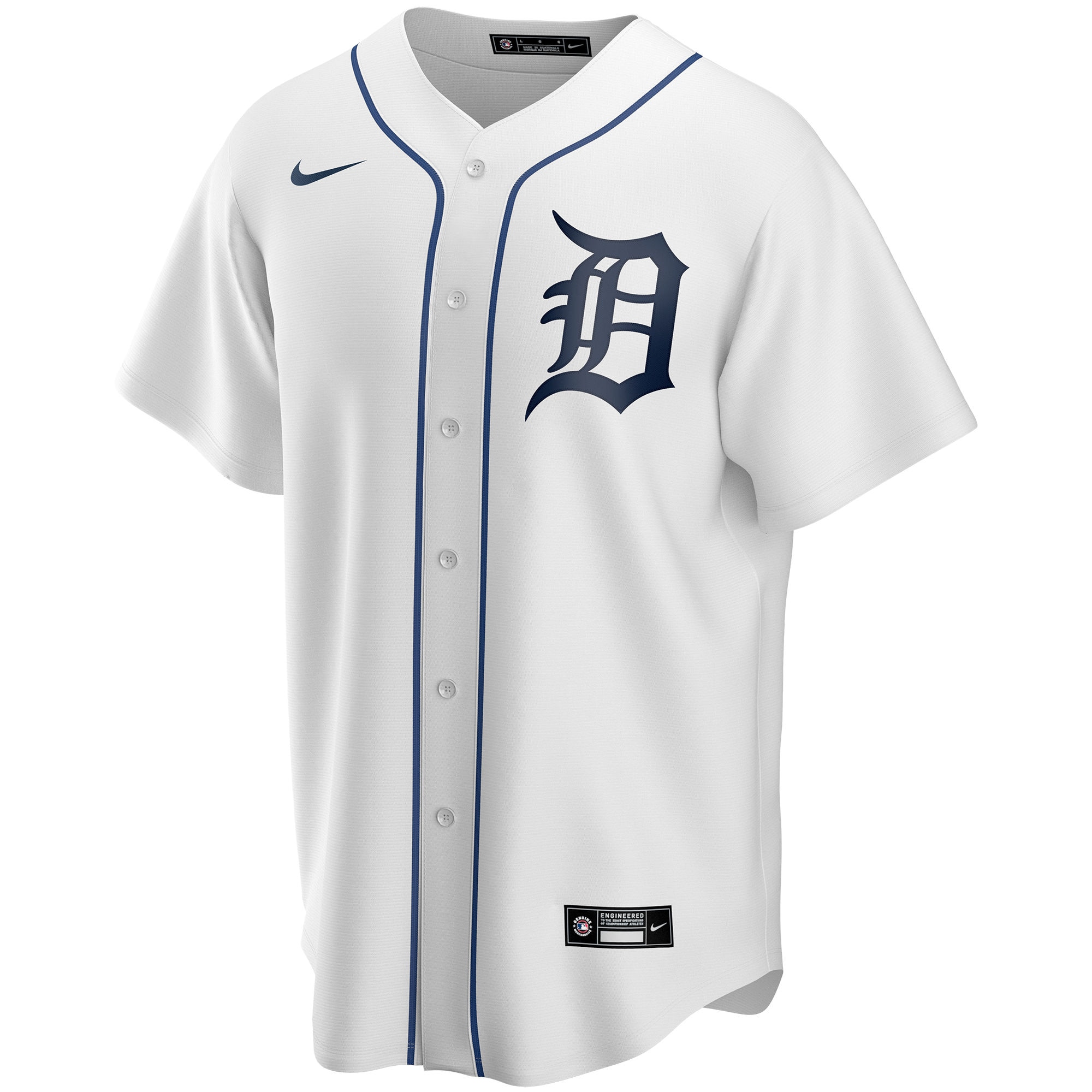 Alternative view of Tigers White Home Jersey nike - Nike Tigers White Home Jersey - Custom