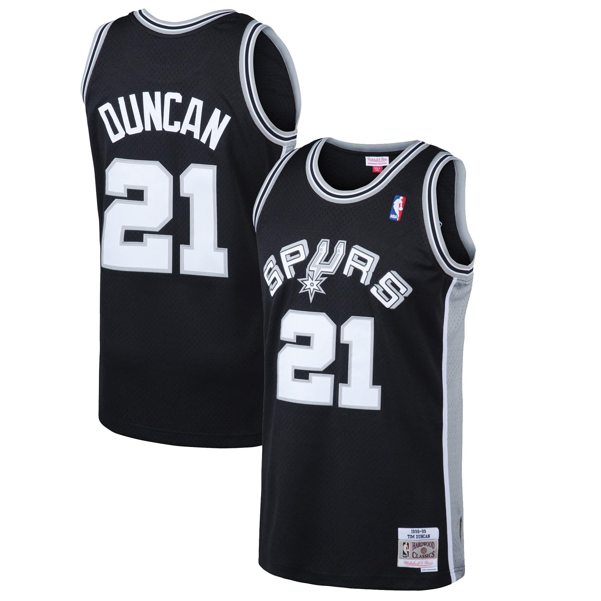 Tim Duncan San Antonio Spurs 1998/99 Hardwood Classics Swingman Jersey