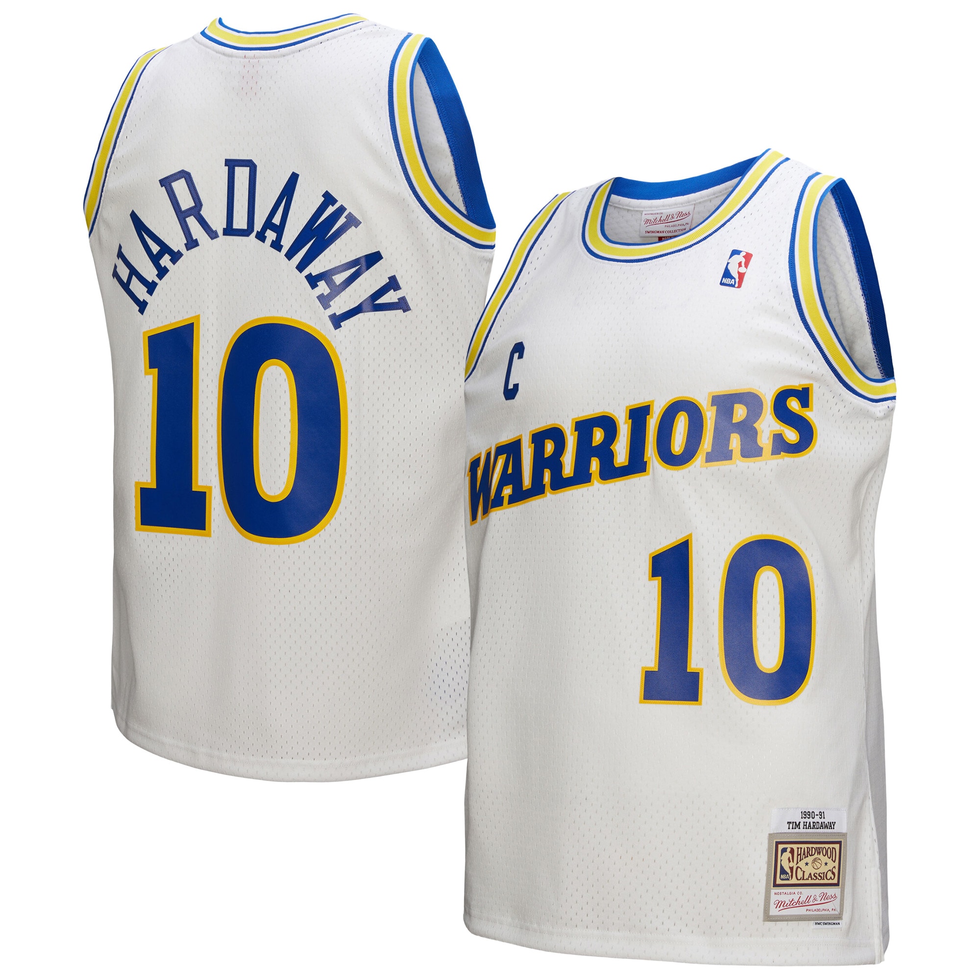 Tim Hardaway Golden State Warriors Hardwood Classics 1990/91 Swingman Jersey - White