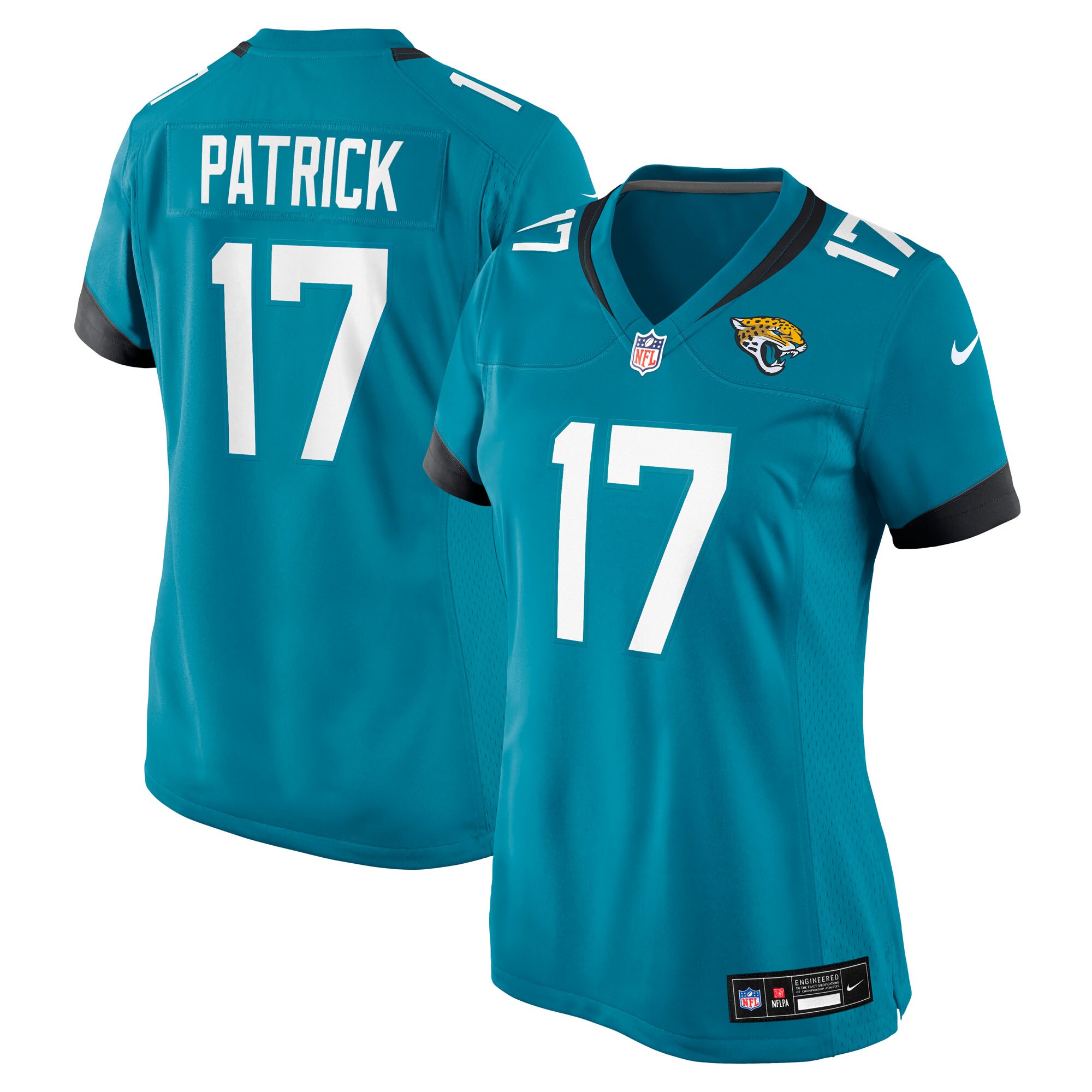 Tim Patrick Jacksonville Jaguars Women's Team Game Jersey - Teal