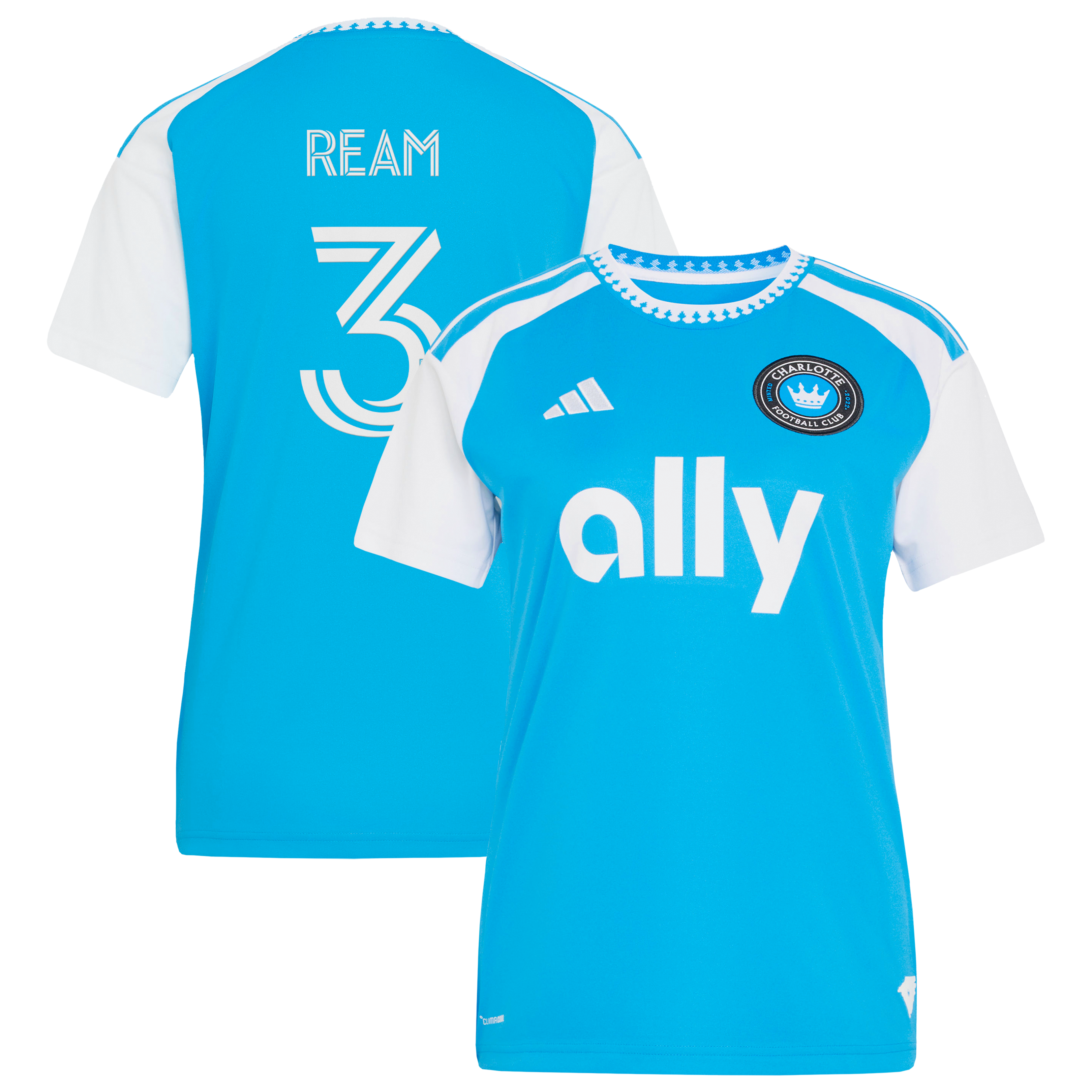 Tim Ream Charlotte FC Women's 2026 Carolina Kit: Crowns Up Jersey - Blue