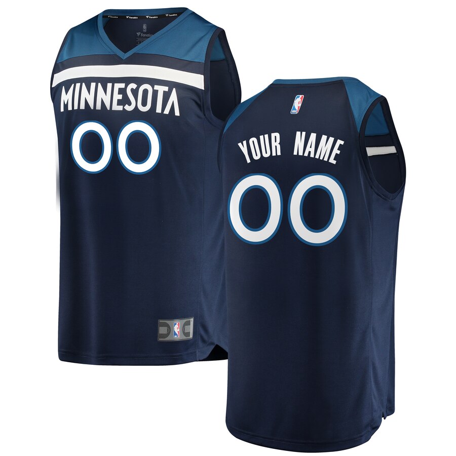 Timberwolves Navy Custom Jersey fanatics - Fanatics Timberwolves Navy