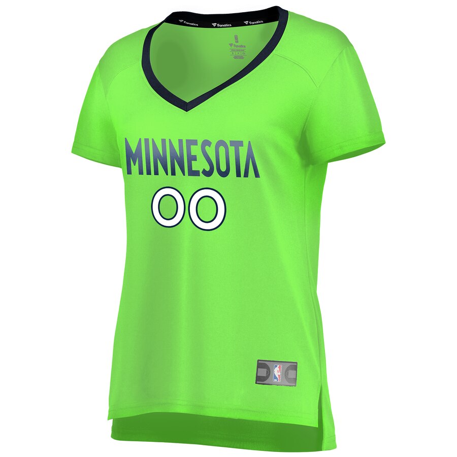 Alternative view of Timberwolves Neon Green Jersey - Fanatics - Women’s Custom Edition
