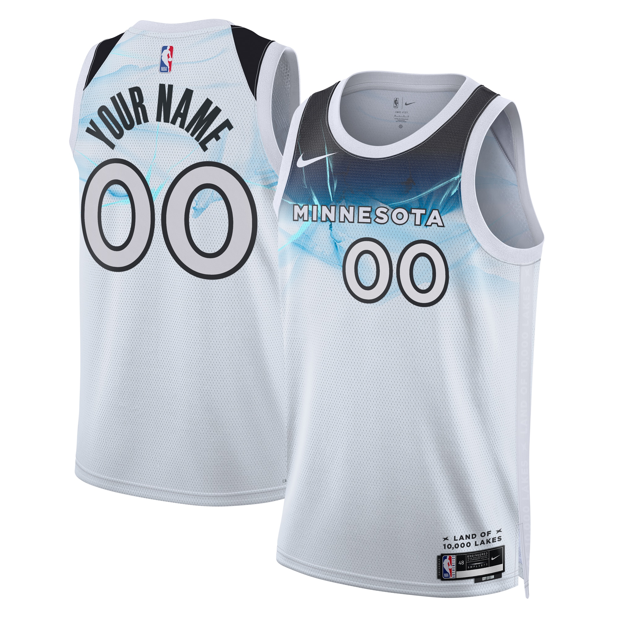 Timberwolves White Custom Jersey - Nike Timberwolves White Jersey