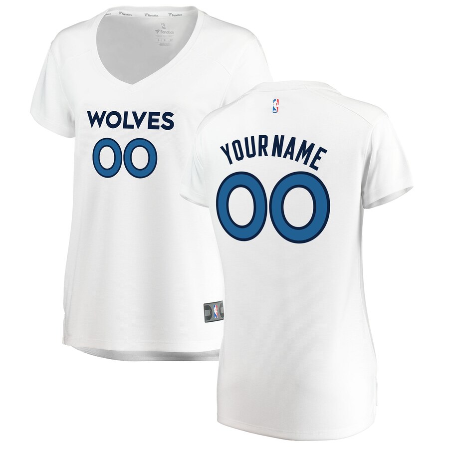 Timberwolves White Women’s Custom Jersey - Fanatics
