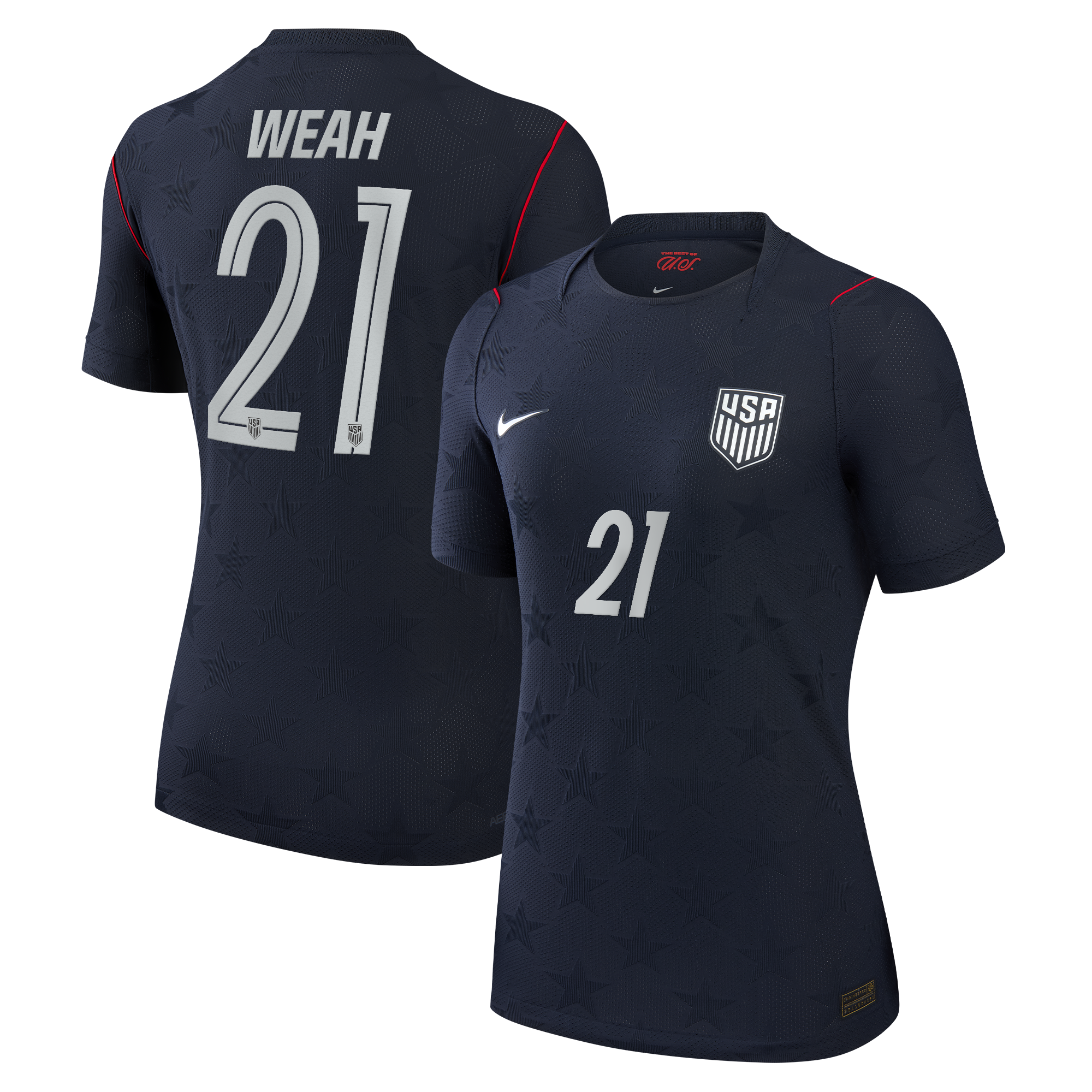 Timothy Weah USMNT Women's 2026 Away Match Jersey - Blue