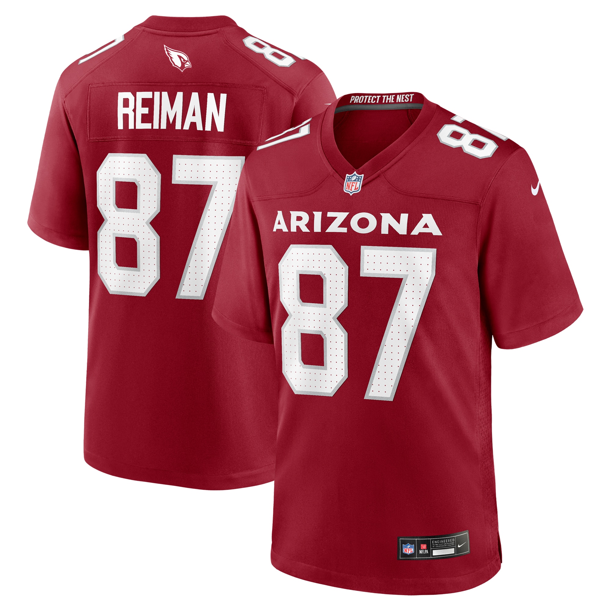 Tip Reiman Arizona Cardinals Team Game Jersey - Cardinal