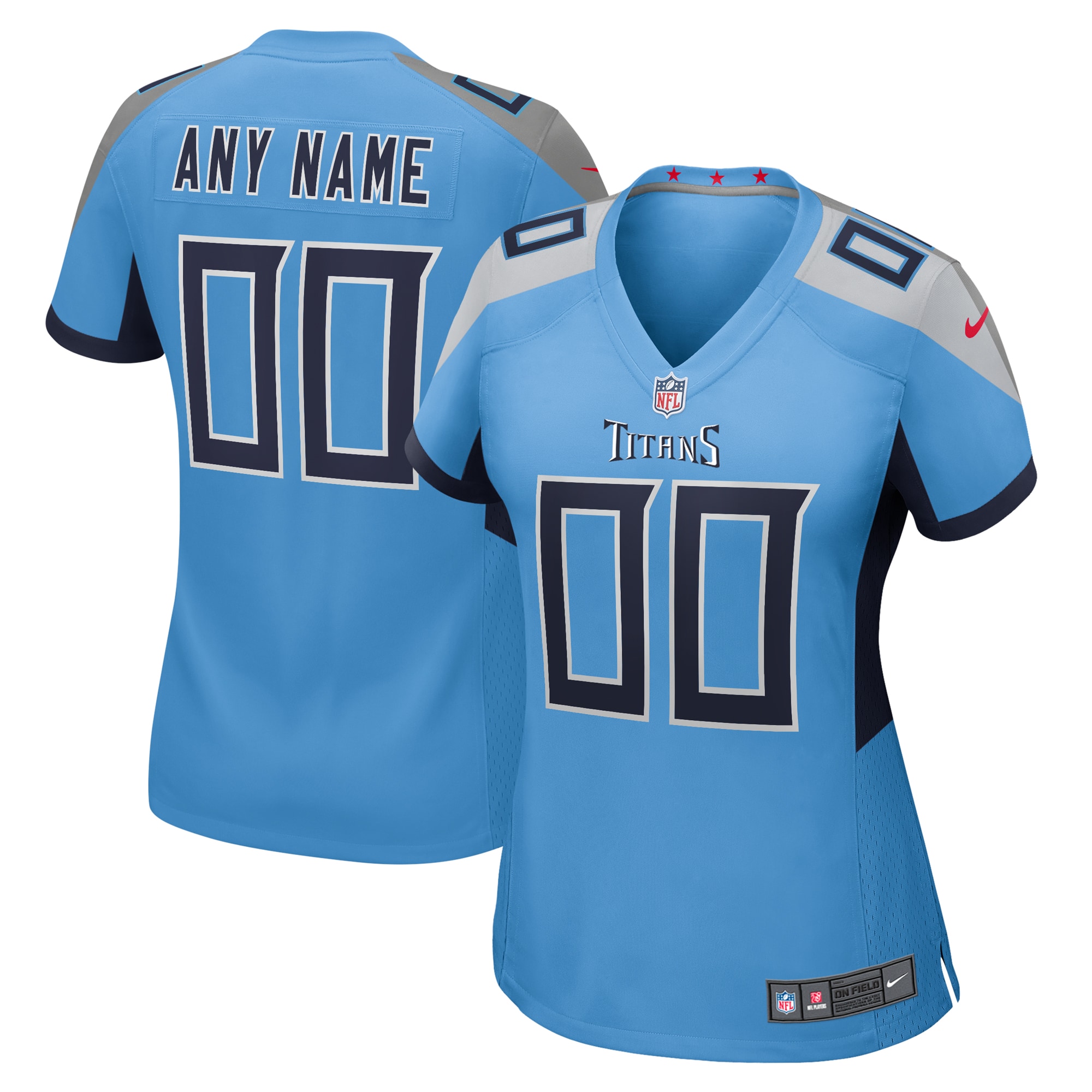 Titans Light Blue Jersey nike custom - Nike Titans Light Blue Custom
