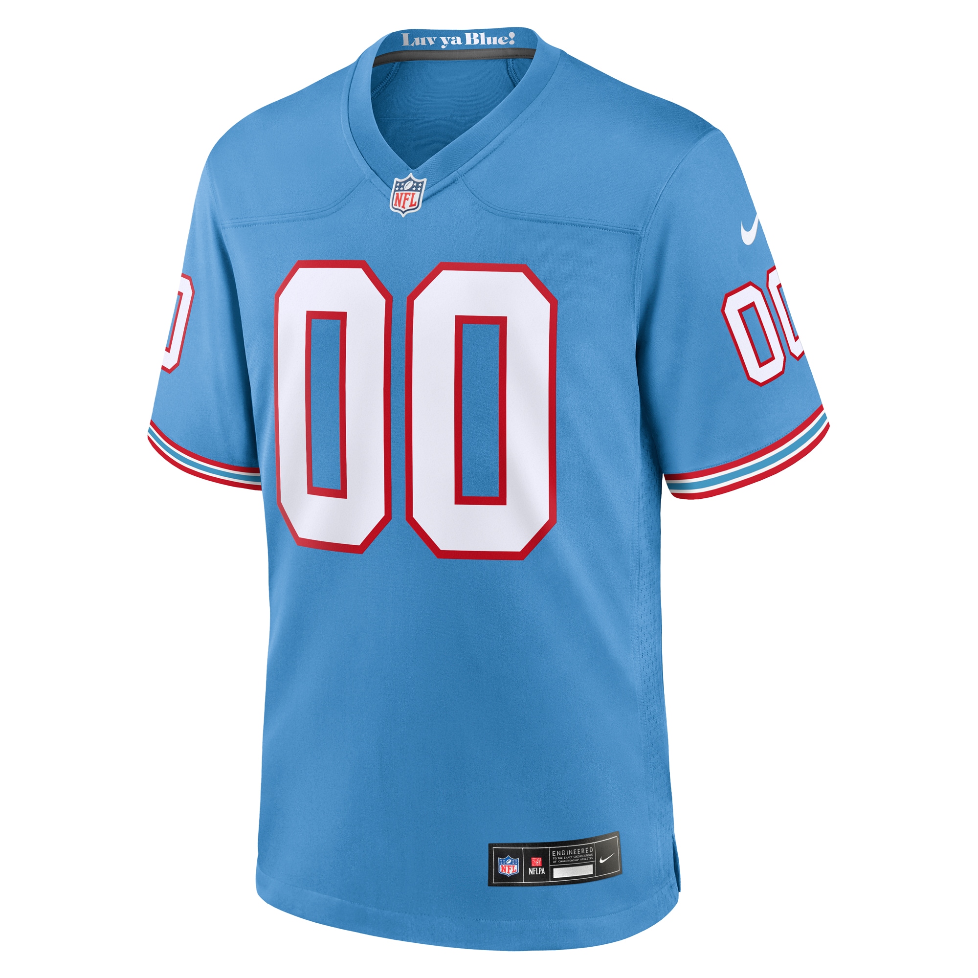 Alternative view of Titans Luv Ya Blue Jersey - Nike Titans Luv Ya Blue Custom Jersey