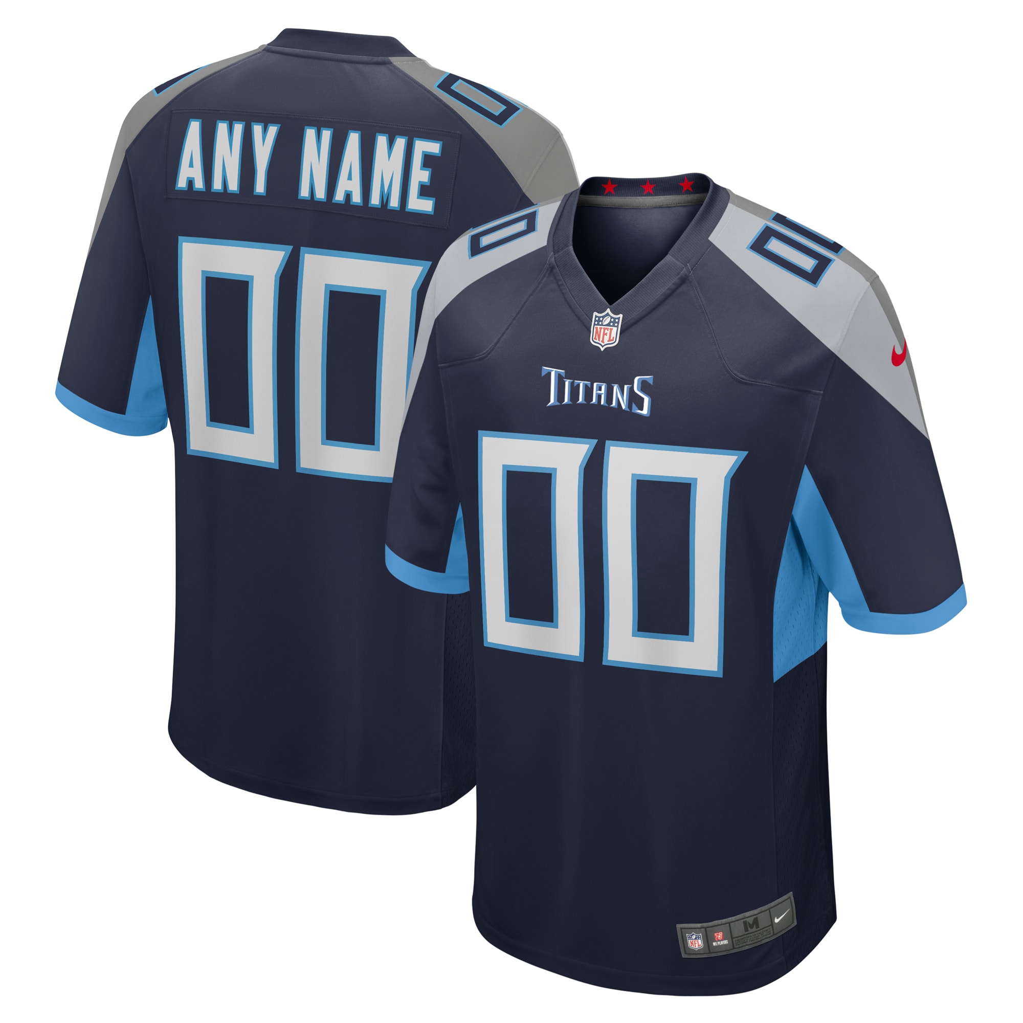 Titans Navy Custom Jersey nike - Nike Titans Navy Custom Jersey 2