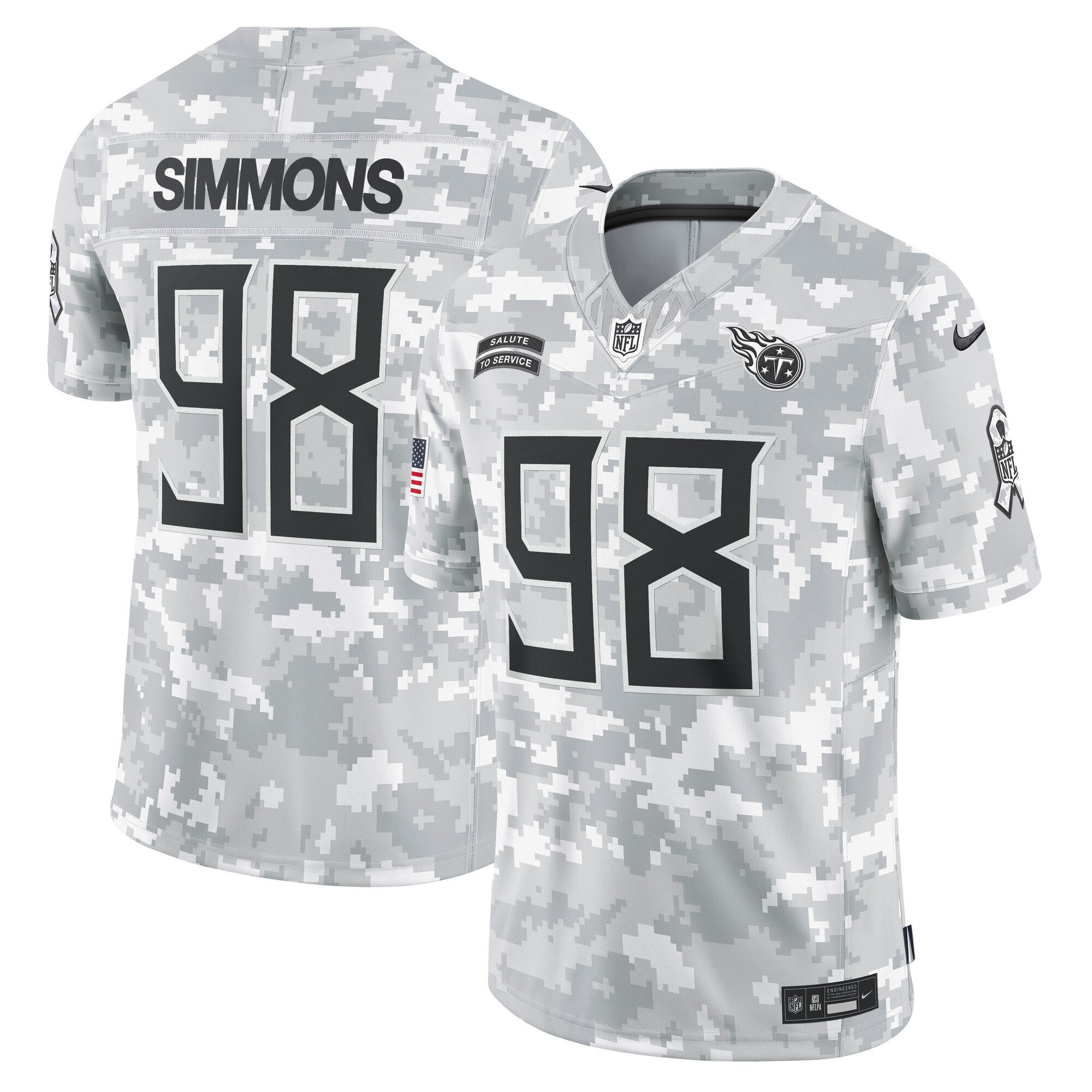 Titans Simmons Camo Jersey - Nike Titans Simmons #98 Camo Jersey