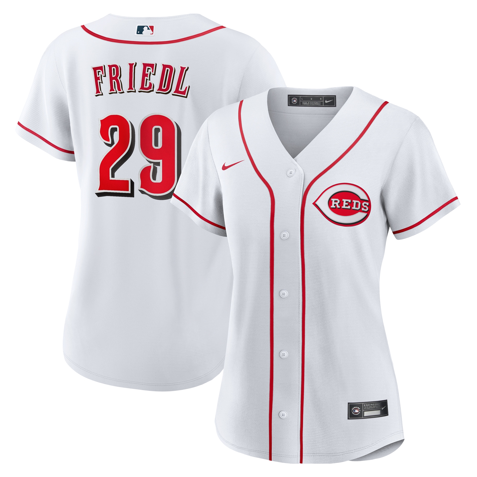 TJ Friedl Cincinnati Reds Women's Home Jersey - White