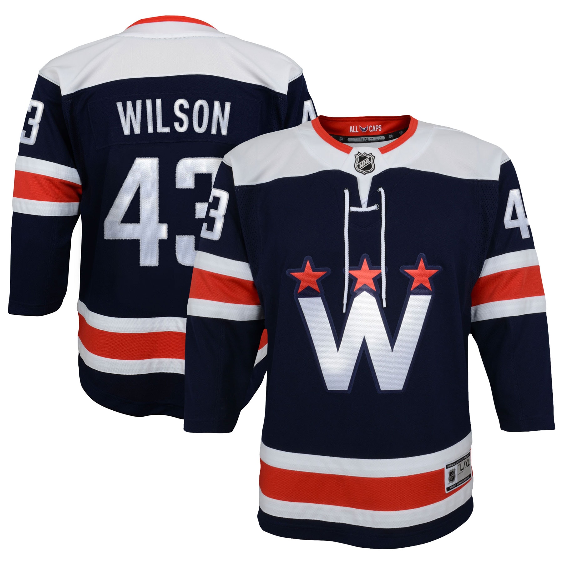 Tom Wilson Washington Capitals Youth 2020/21 Alternate Premier Player Jersey