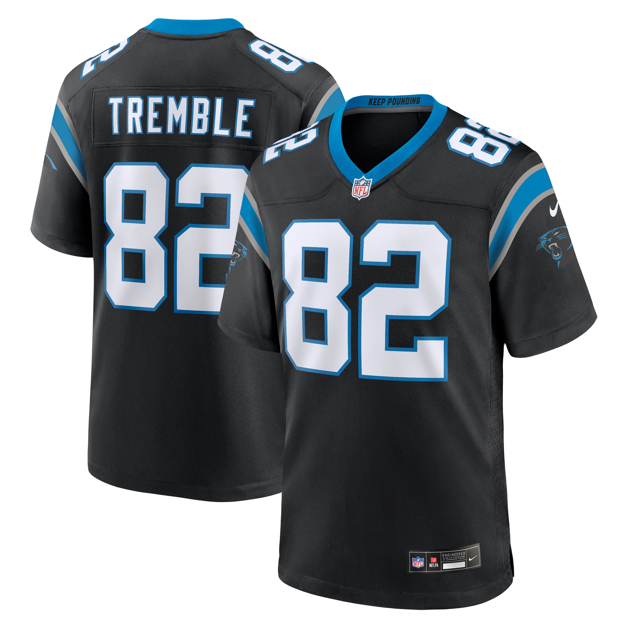 Tommy Tremble Carolina Panthers Team Game Jersey - Black