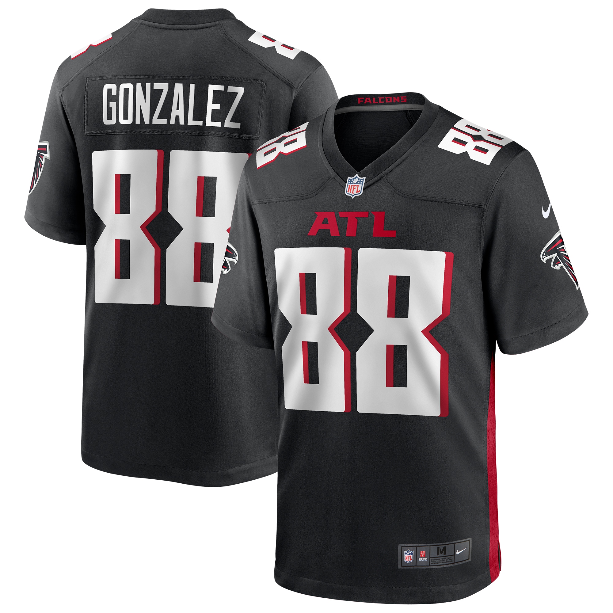 Tony Gonzalez Atlanta Falcons Game Retired Player Jersey - Black