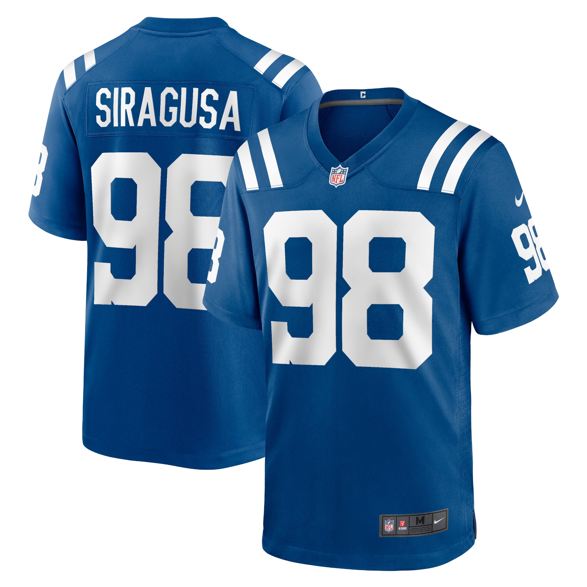 Tony Siragusa Indianapolis Colts Game Retired Player Jersey