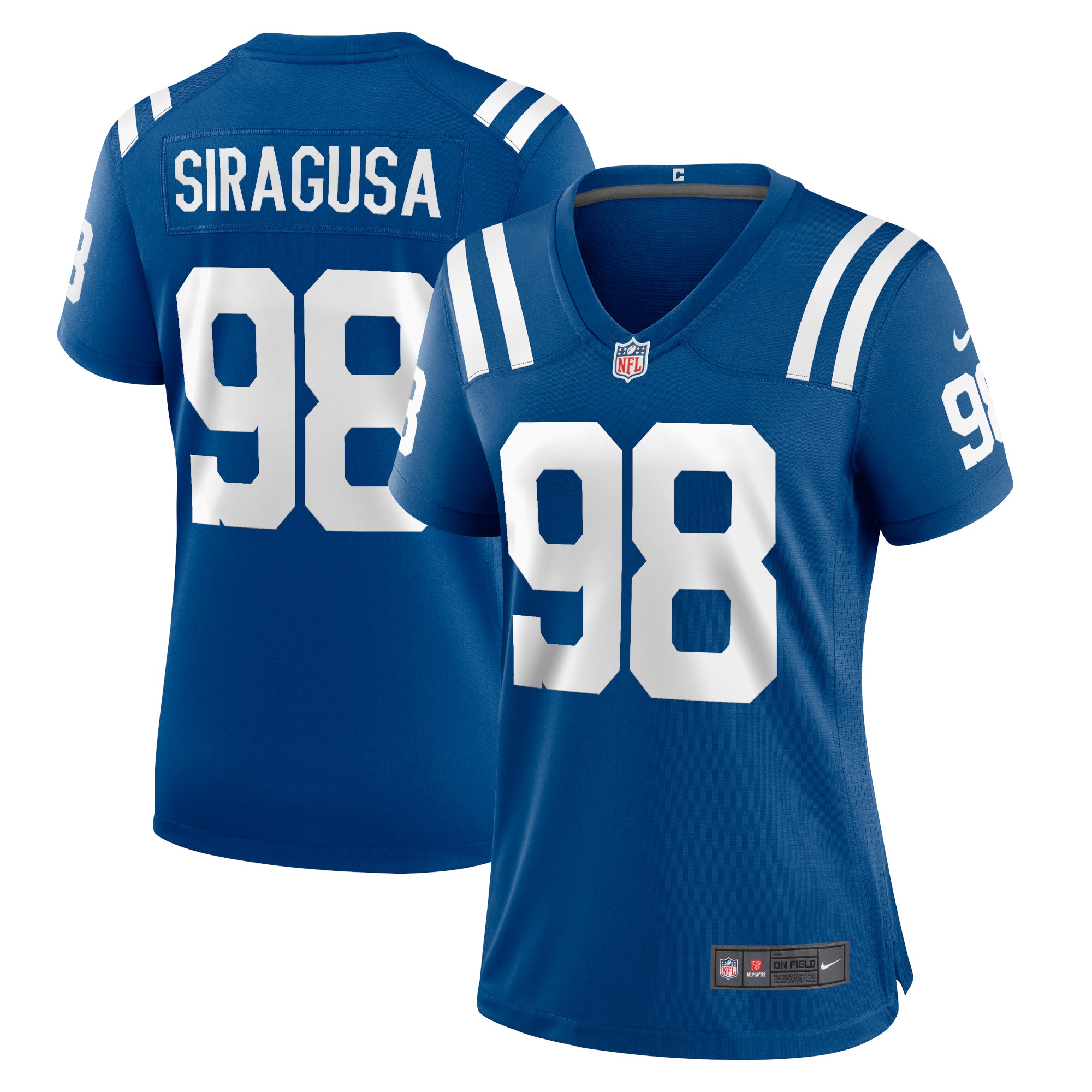 Tony Siragusa Indianapolis Colts Women's Game Retired Player Jersey