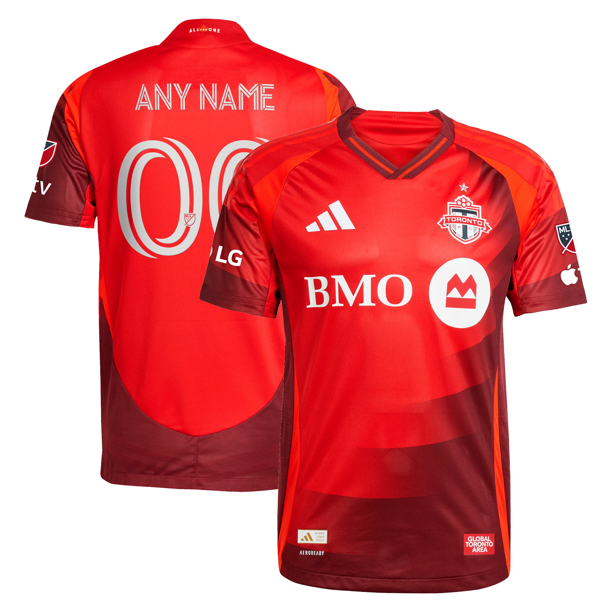 Toronto FC 2025 Club Kit Custom Jersey - Red