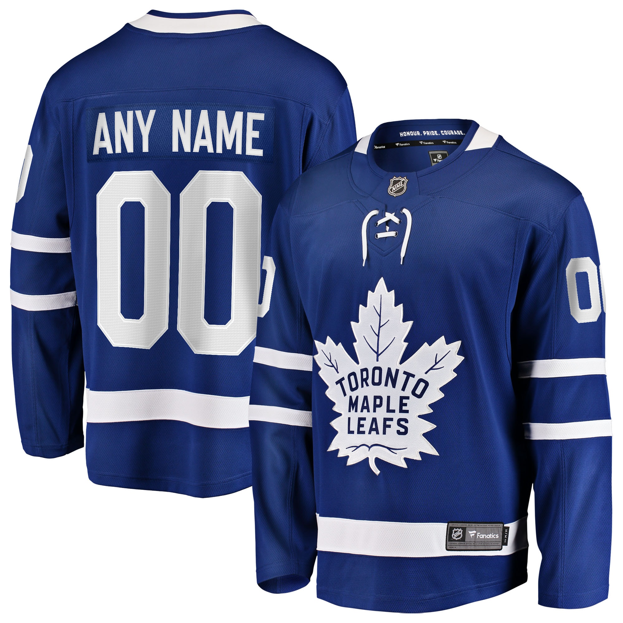 Toronto Maple Leafs Fanatics Home Breakaway Custom Jersey - Blue