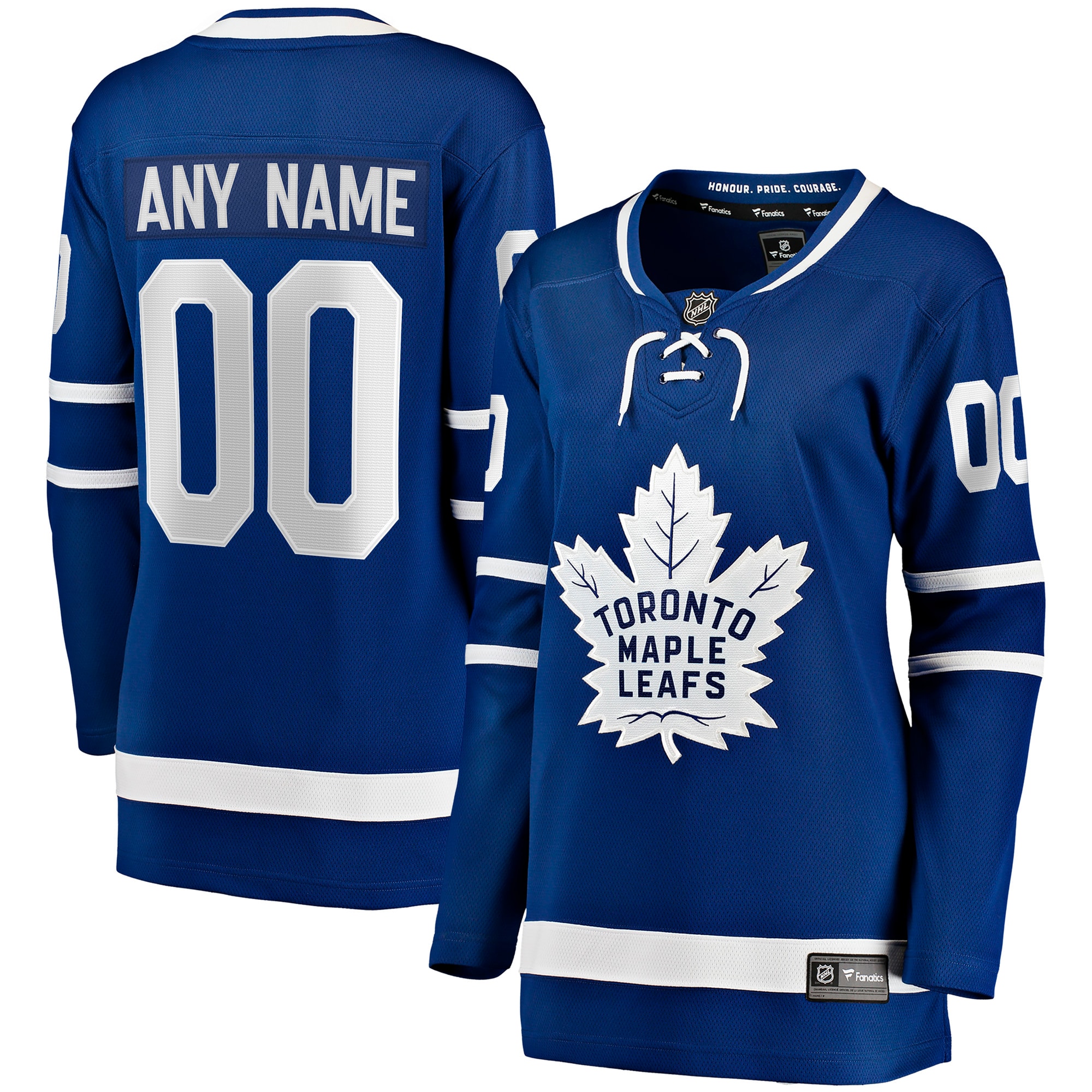 Toronto Maple Leafs Fanatics Women's Home Breakaway Custom Jersey - Blue