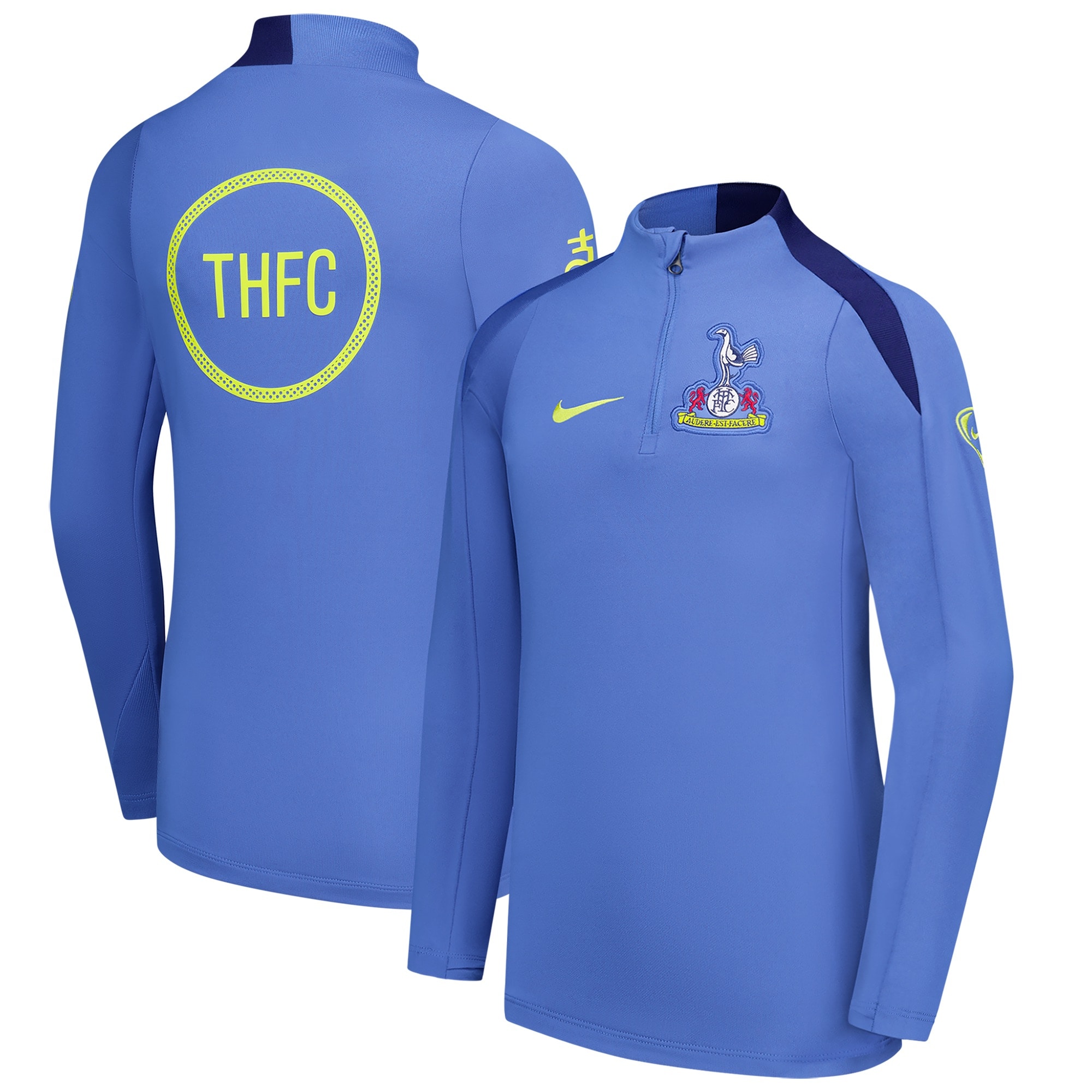 Tottenham Hotspur Youth 2025/26 Strike Drill Quarter-Zip Dri-FIT Long Sleeve Top - Blue