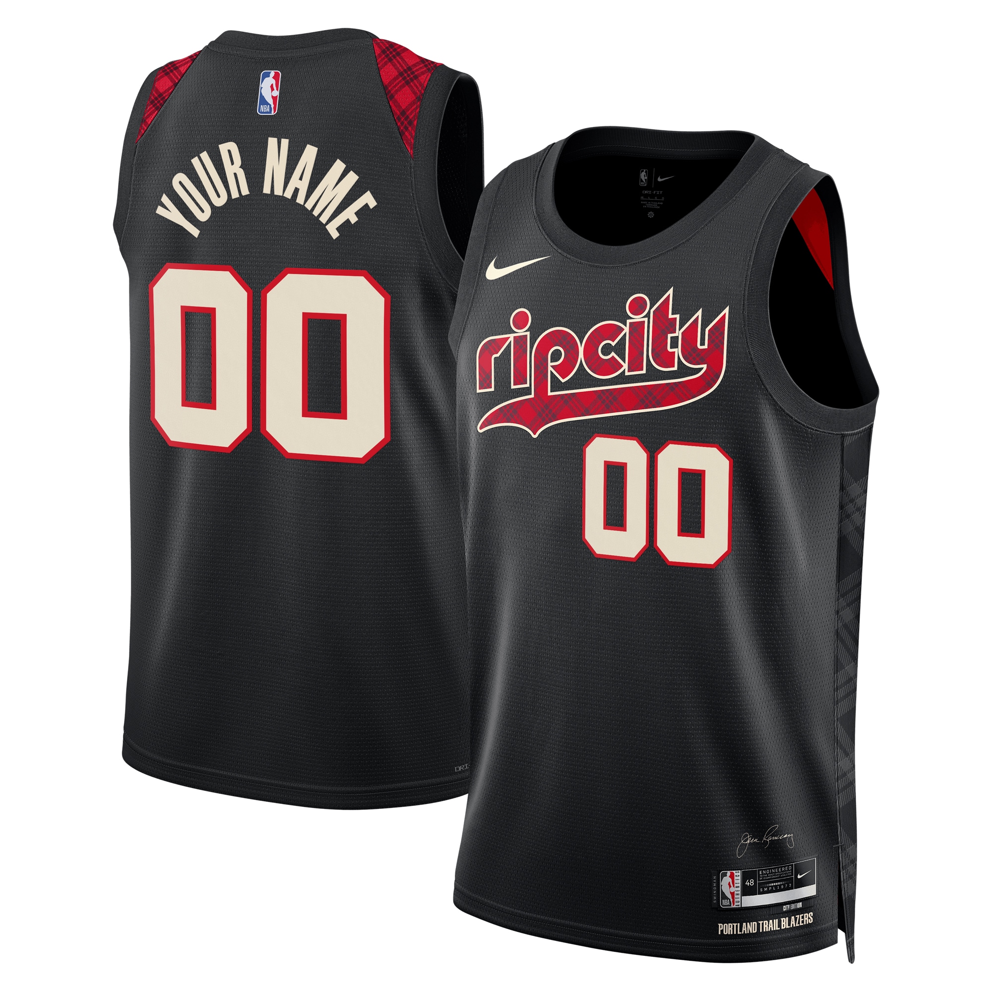 Trail Blazers Black Rip City Jersey - Nike Trail Blazers Black “Rip