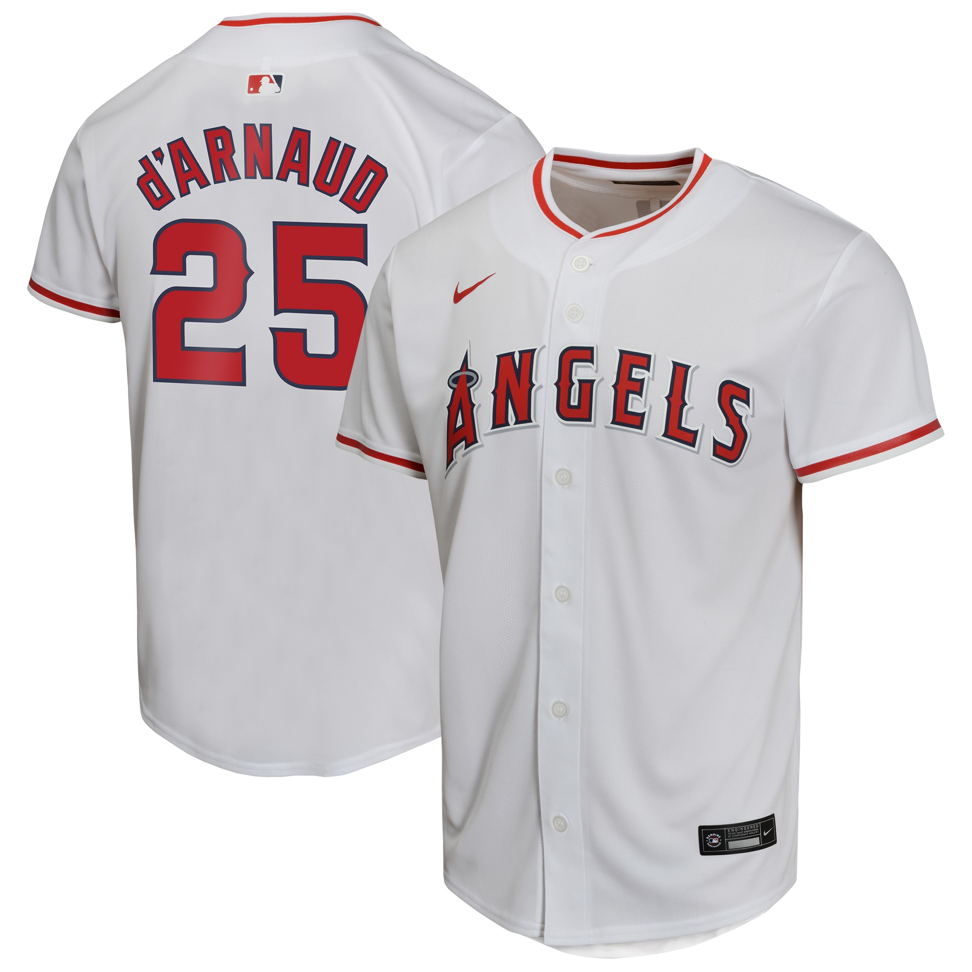 Travis d'Arnaud Los Angeles Angels Youth Home Game Player Jersey - White
