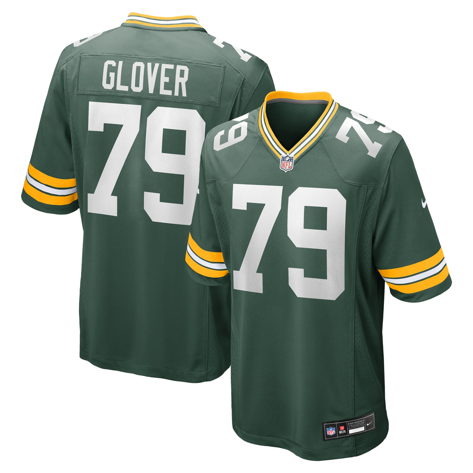 Travis Glover Green Bay Packers Game Jersey - Green