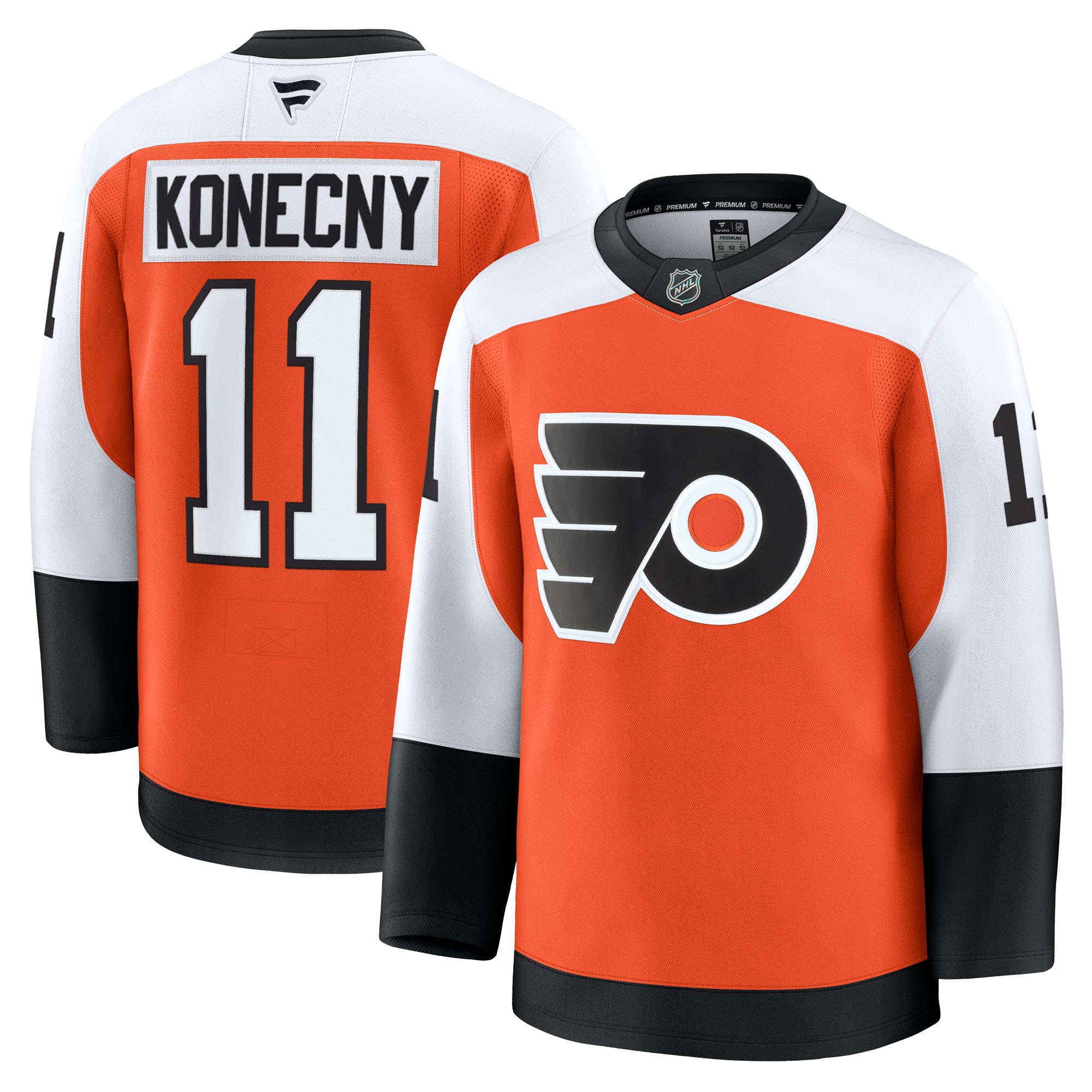 Travis Konecny Philadelphia Flyers Fanatics Home Premium Jersey - Burnt Orange