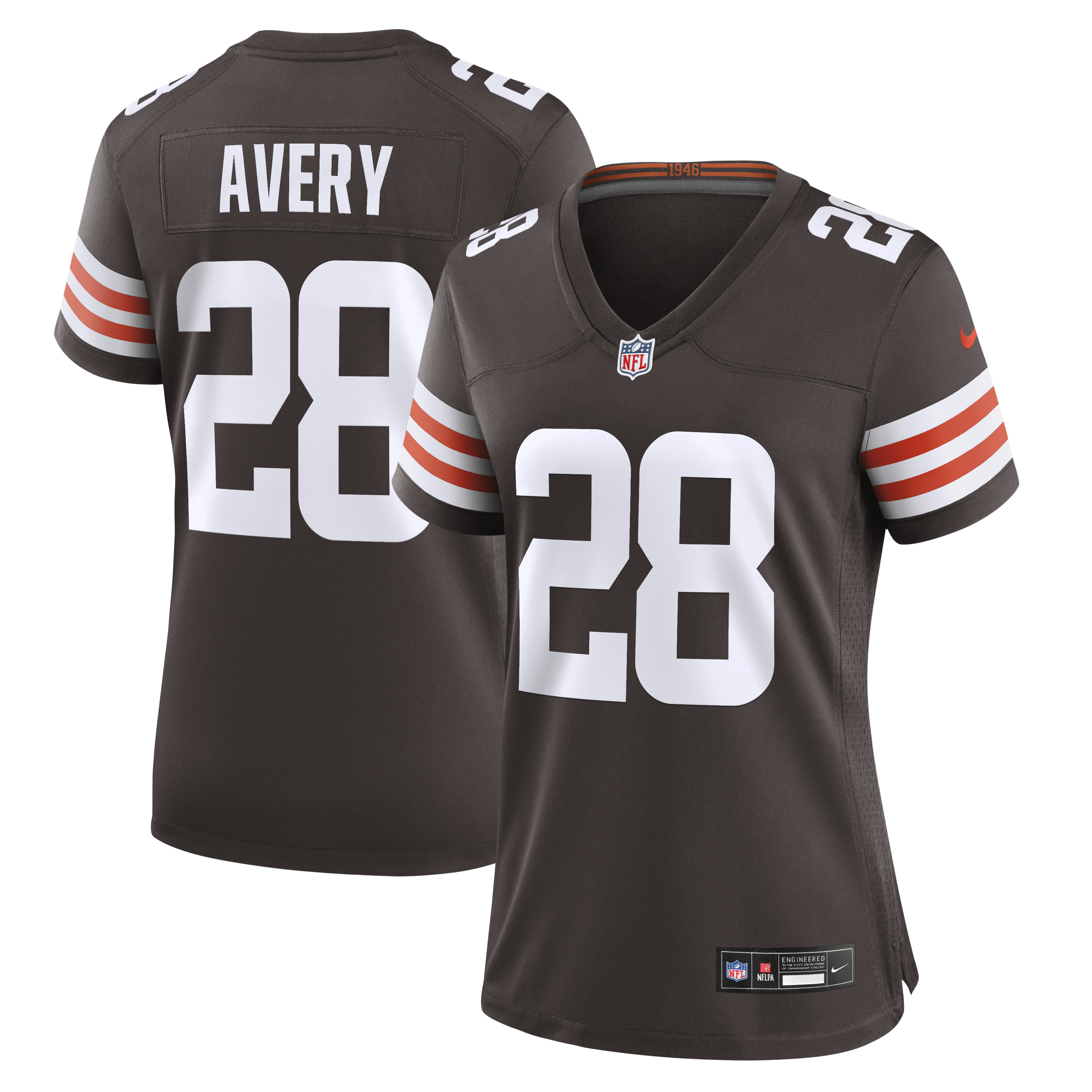 Tre Avery Cleveland Browns Women's Team Game Jersey - Brown