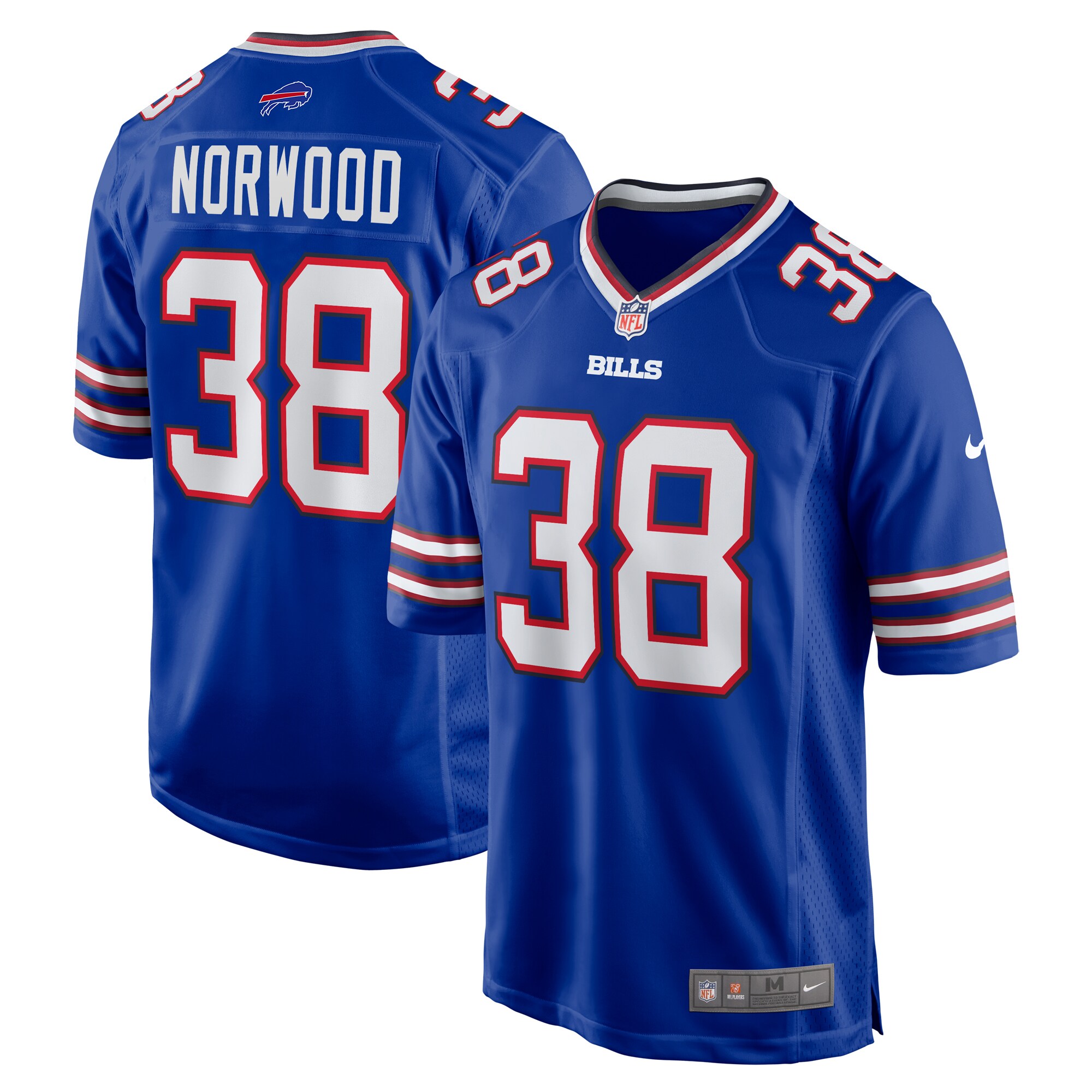 Tre Norwood Buffalo Bills Team Game Jersey - Royal
