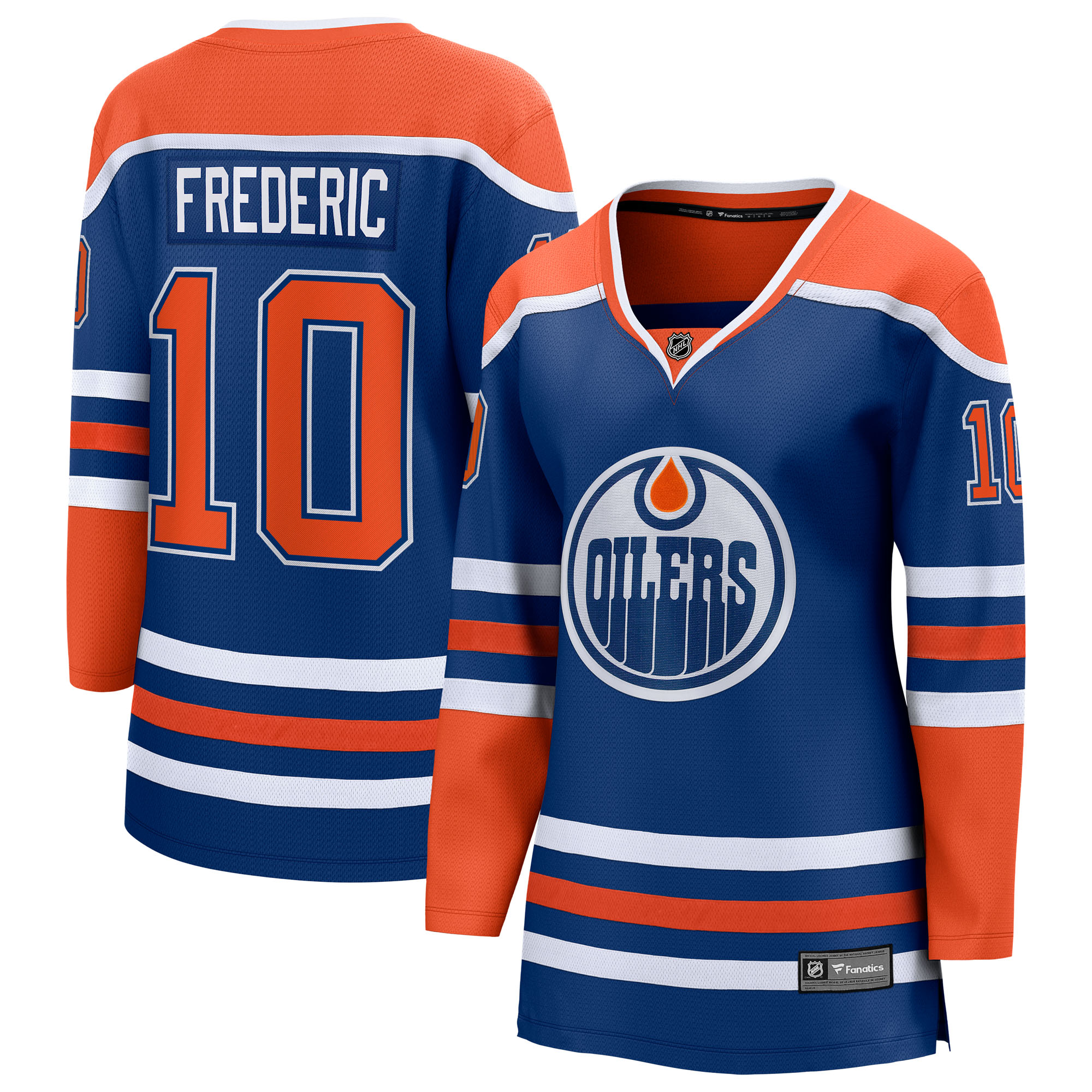 Trent Frederic Edmonton Oilers Fanatics Women's Home Breakaway Jersey - Royal