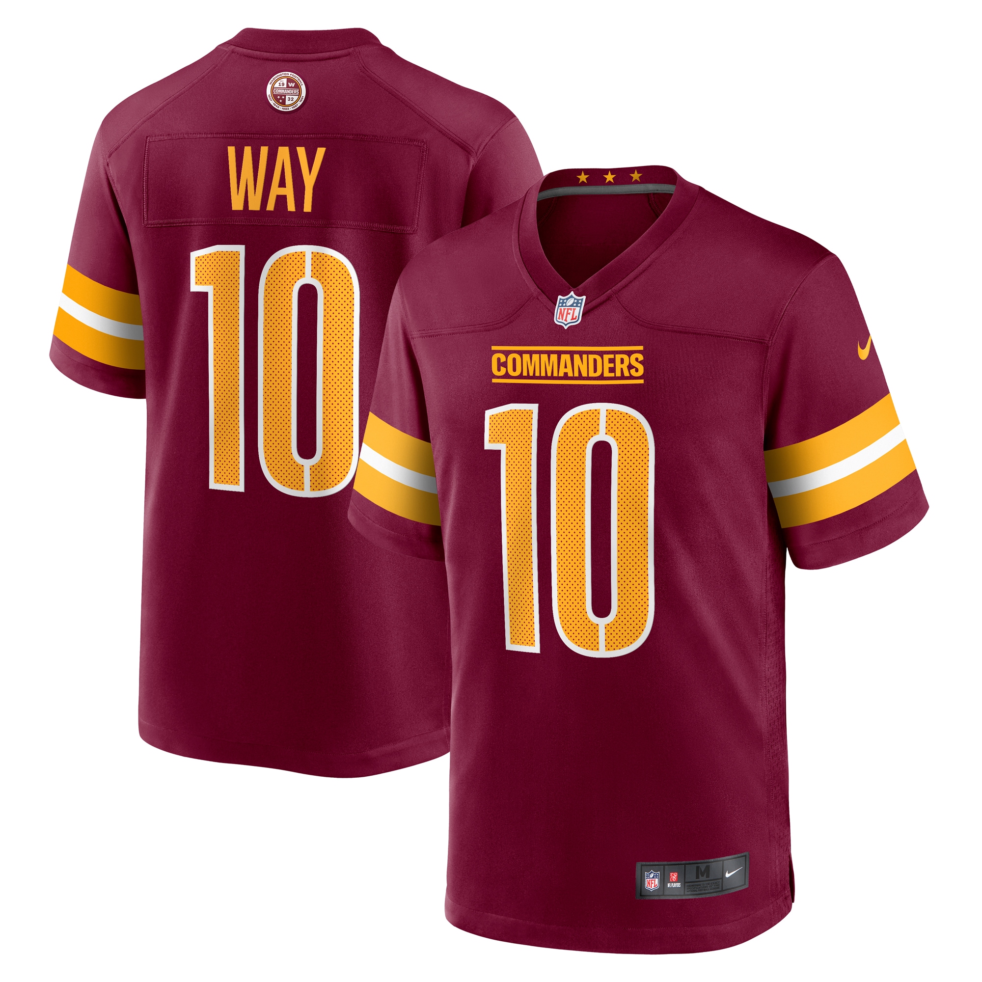Tress Way Washington Commanders Game Jersey - Burgundy