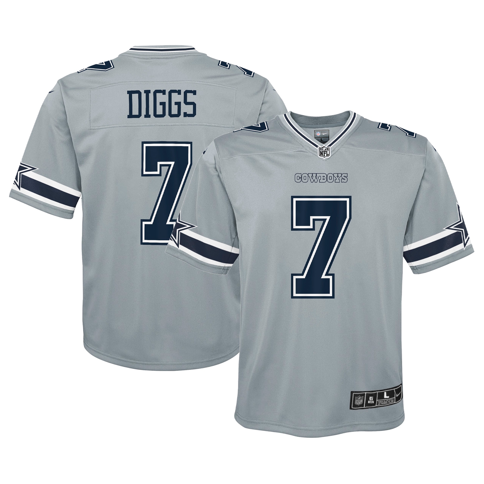 Trevon Diggs Dallas Cowboys Youth Inverted Game Jersey - Silver