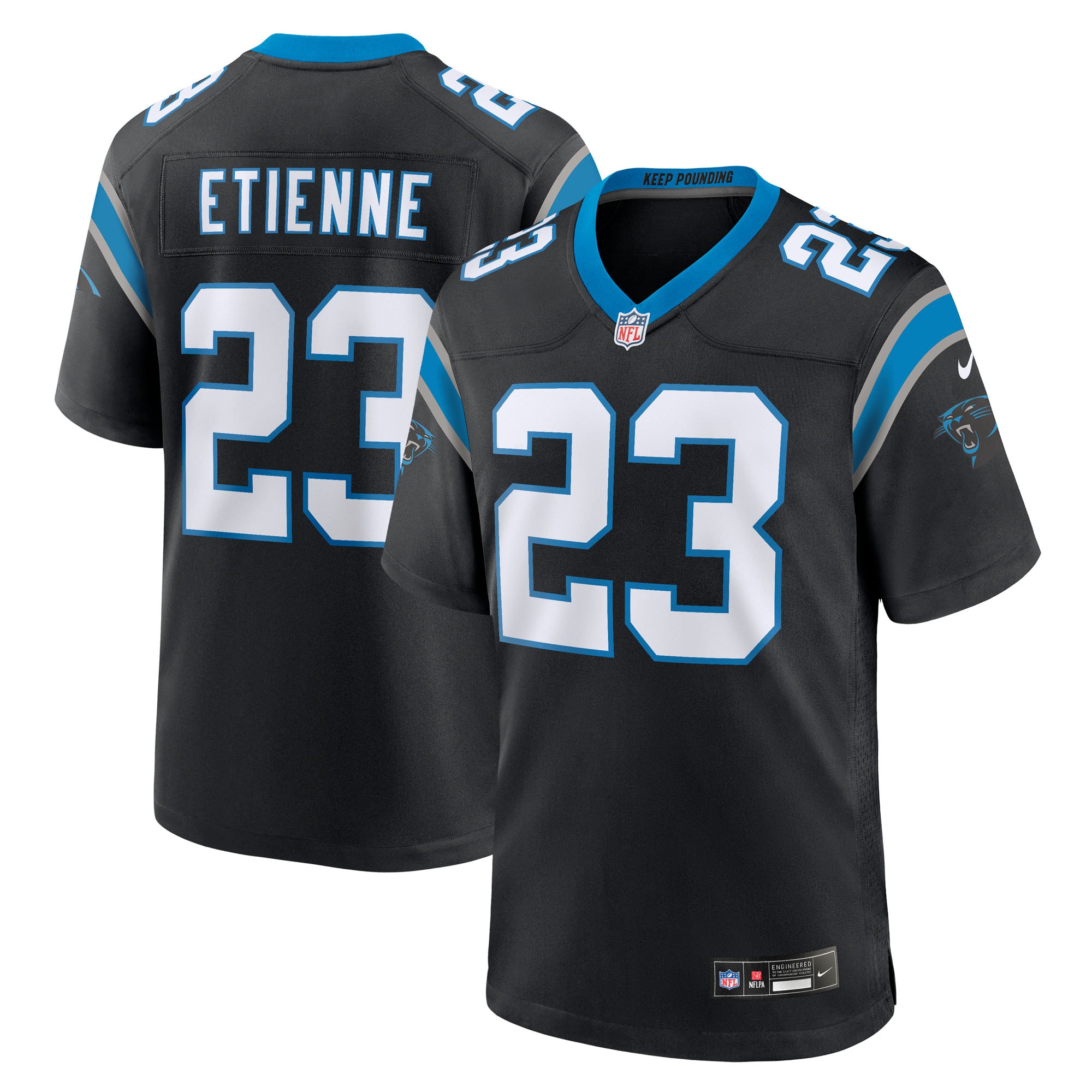Trevor Etienne Carolina Panthers Team Game Jersey - Black