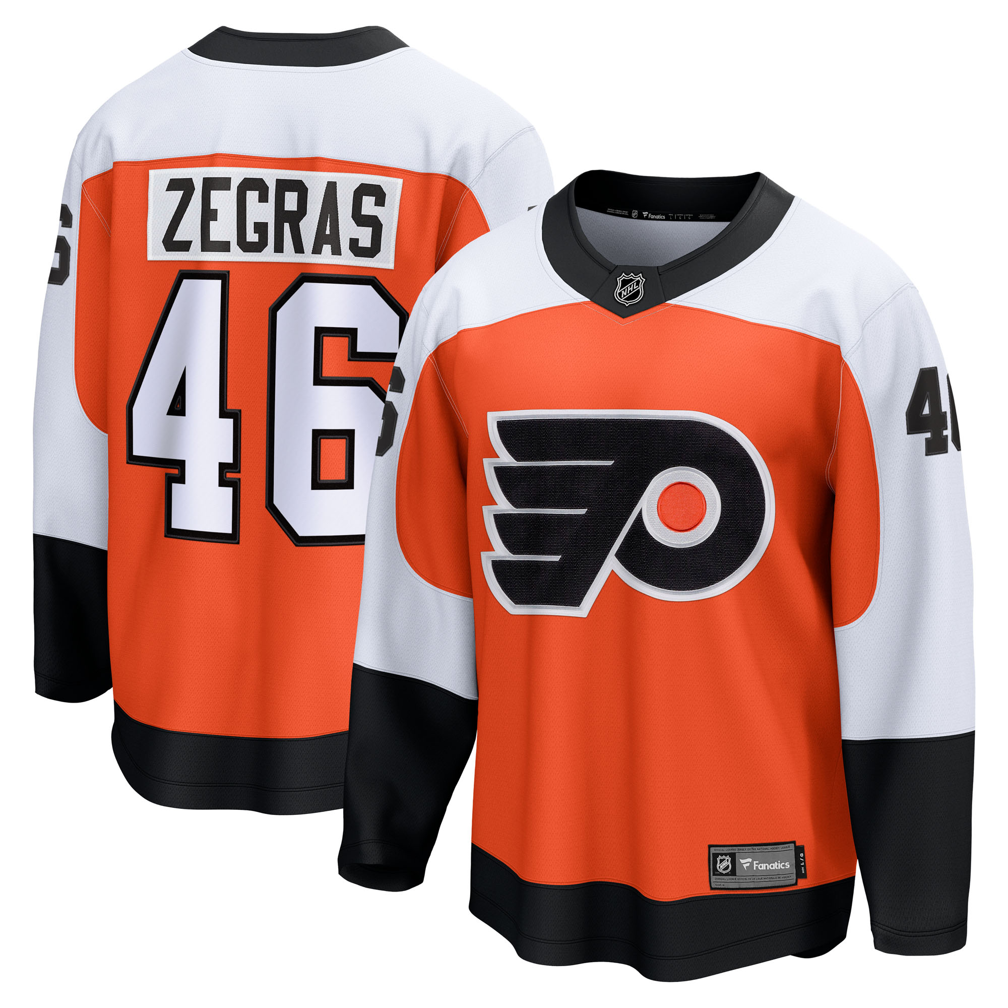 Trevor Zegras Philadelphia Flyers Fanatics Home Breakaway Jersey - Orange