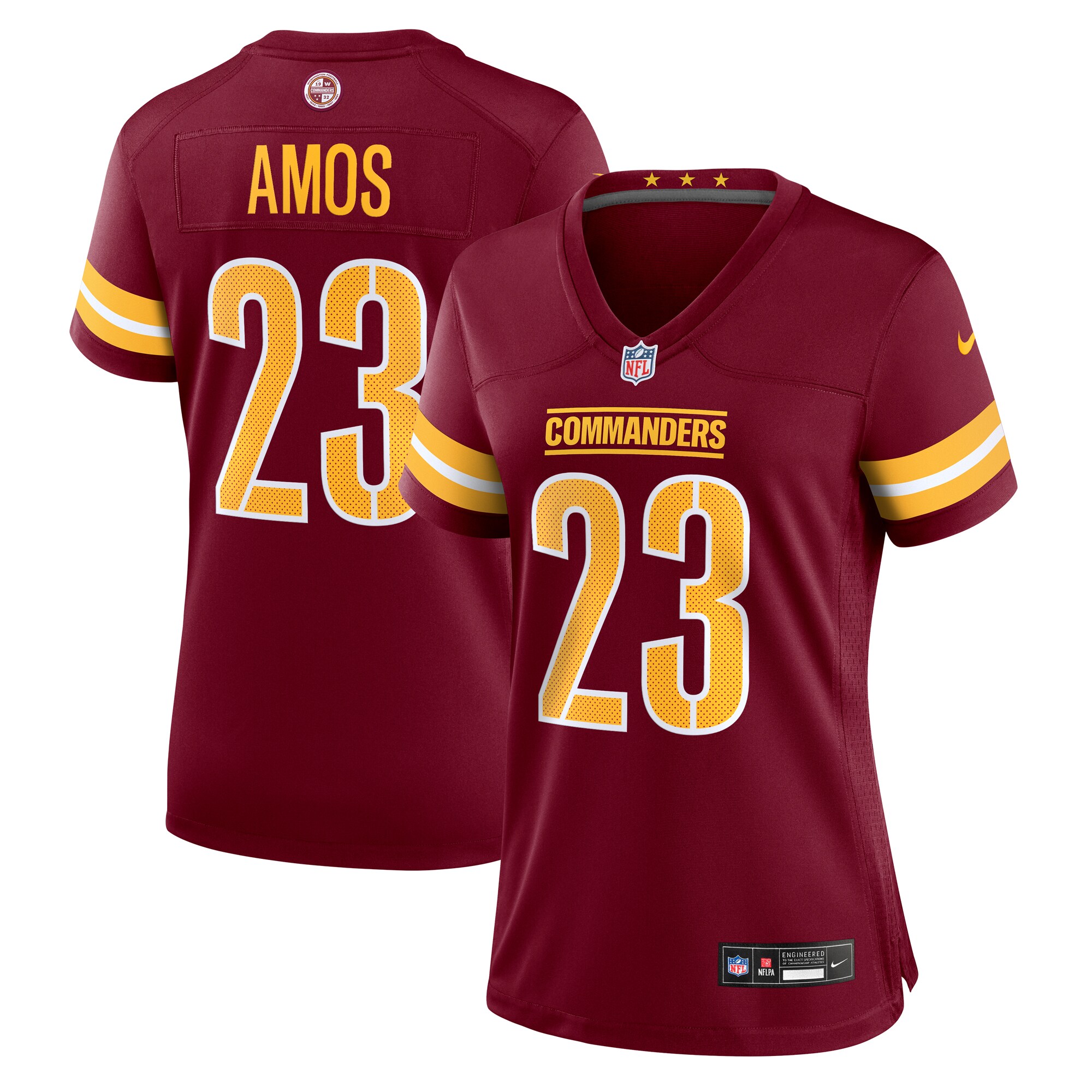 Trey Amos Washington Commanders Women's Team Game Jersey - Burgundy