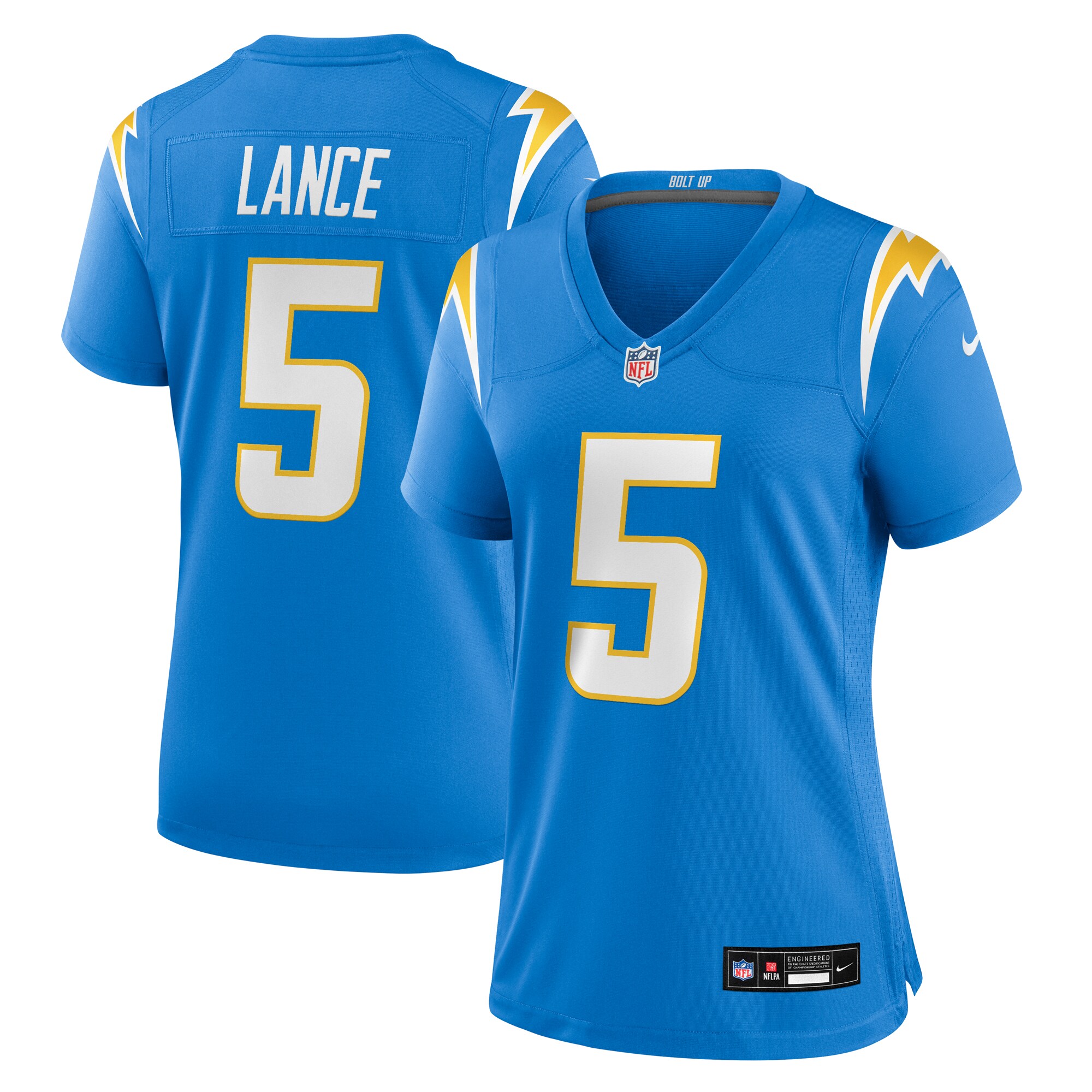 Trey Lance Los Angeles Chargers Women's Team Game Jersey - Powder Blue